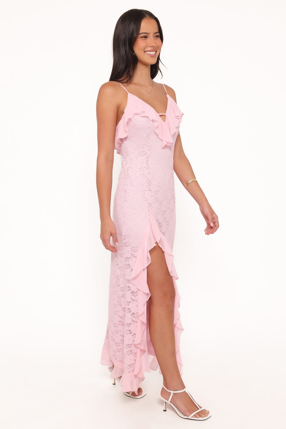 Jamielee Lace Maxi Dress in Pink – view 4 of 6