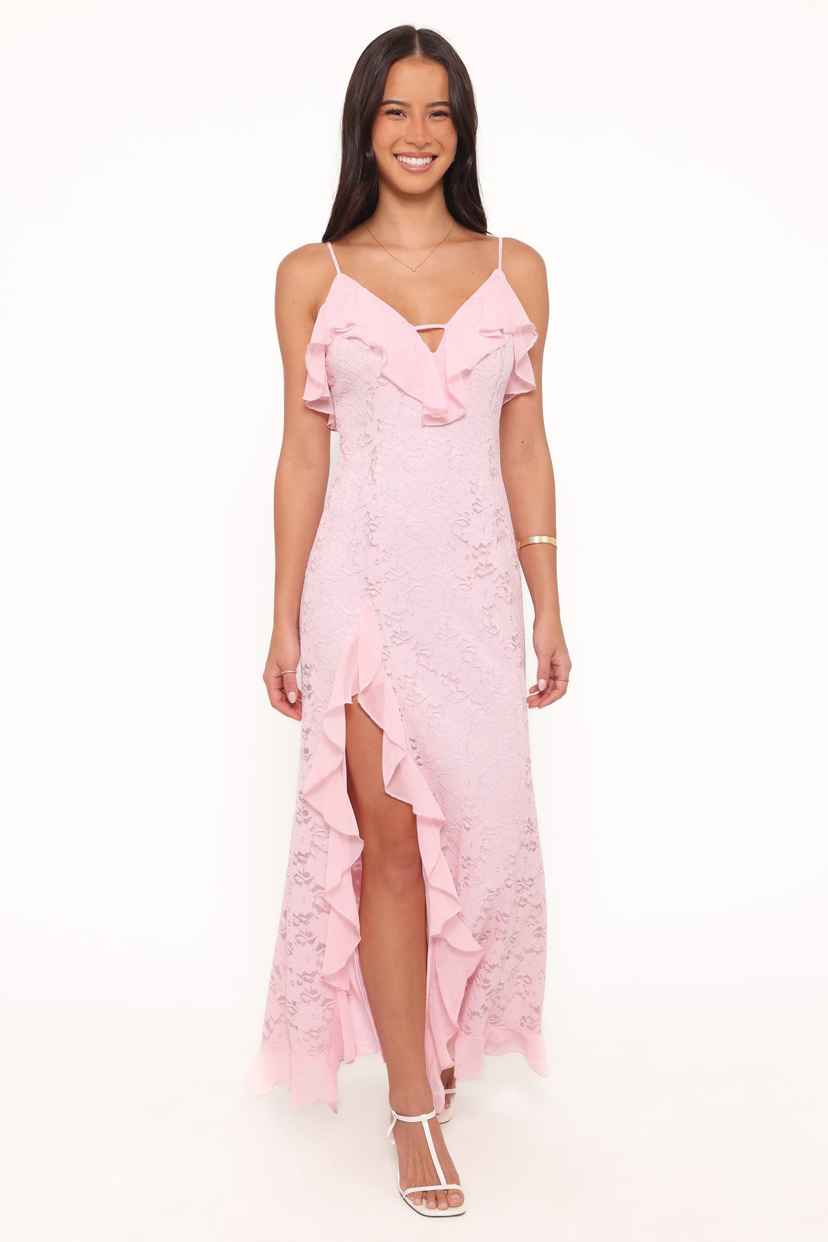 Jamielee Lace Maxi Dress in Pink – view 2 of 6