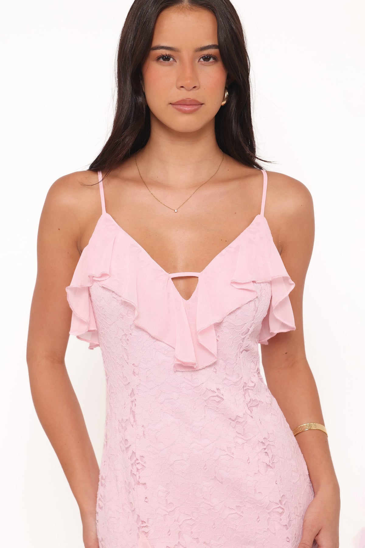 Jamielee Lace Maxi Dress in Pink – view 3 of 6