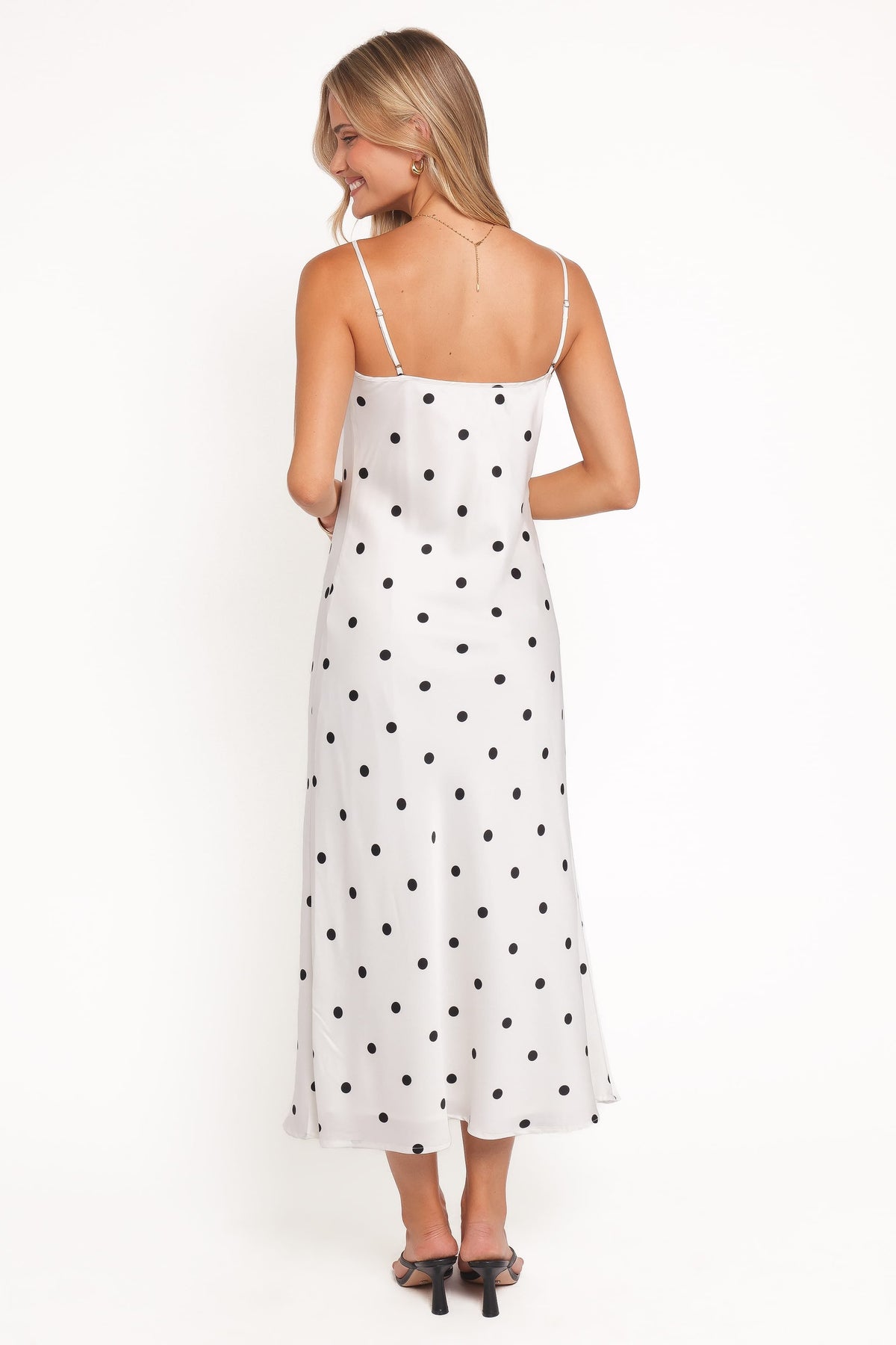 Jamila Midi Dress in White Polka Dot – view 4 of 6