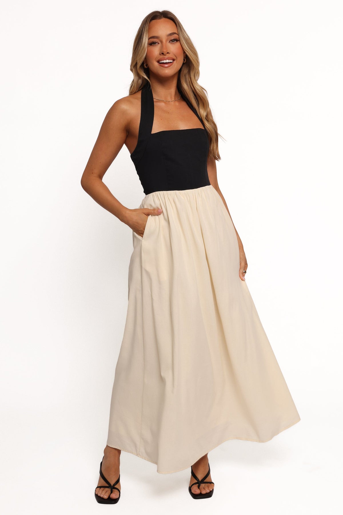 Jayden Maxi Dress in Black Cream – view 9 of 10