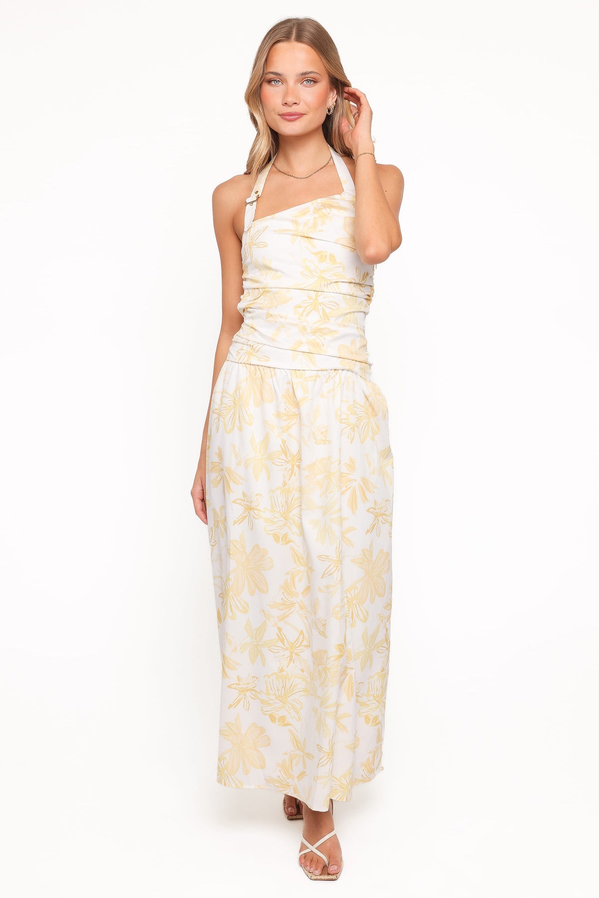 Jemma Halter Maxi Dress in Yellow Floral – view 6 of 7