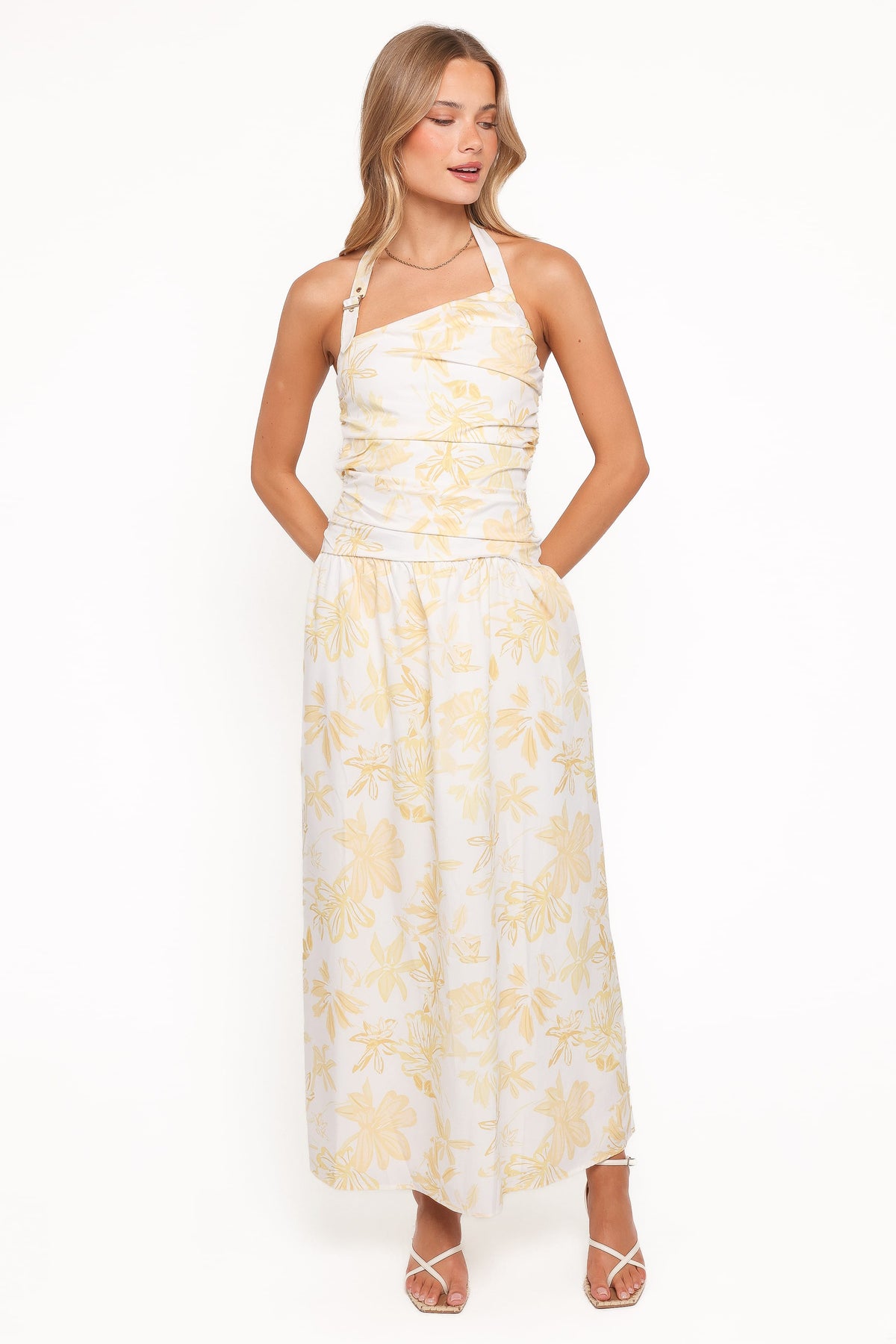 Jemma Halter Maxi Dress in Yellow Floral – view 5 of 7