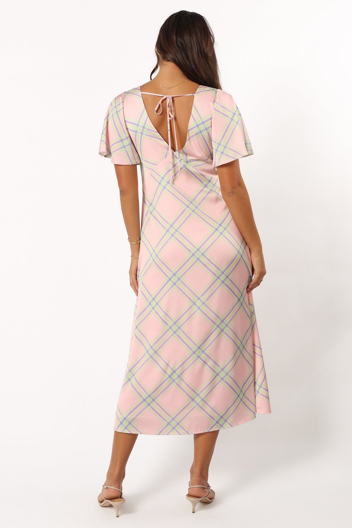 Jess Midi Dress in Pink Check – view 6 of 9