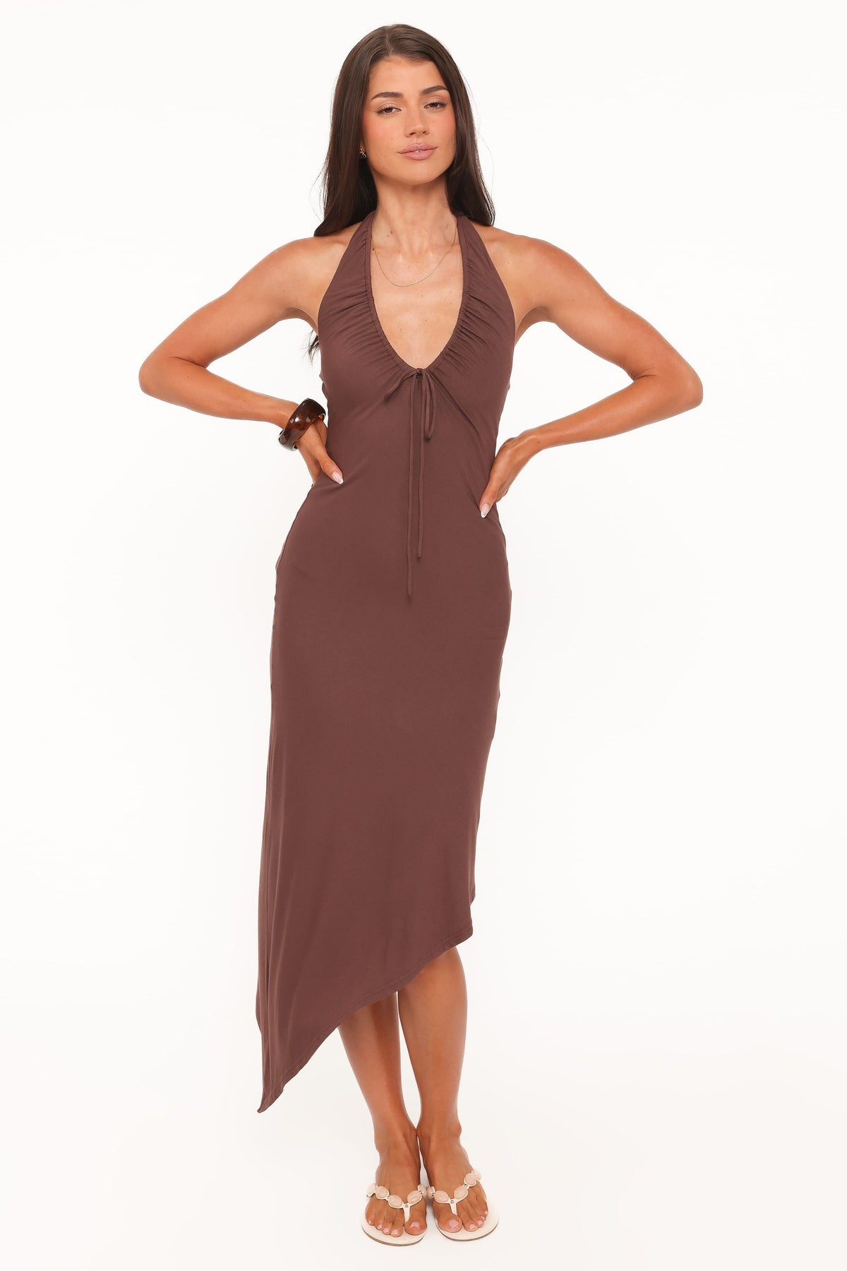 Jordie Midi Dress in Dark Brown – view 2 of 7