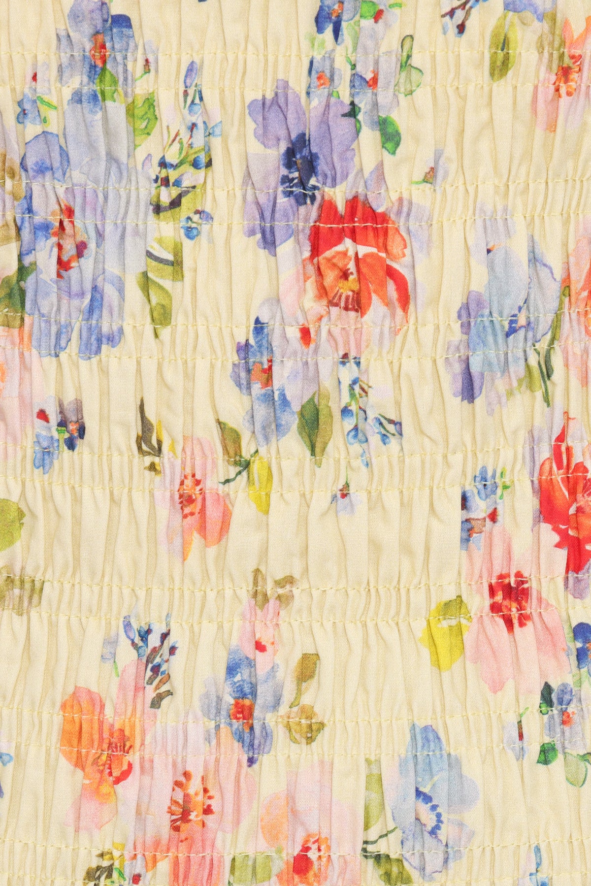 Kaelyn Gather Mini Dress in Yellow Floral – view 7 of 8