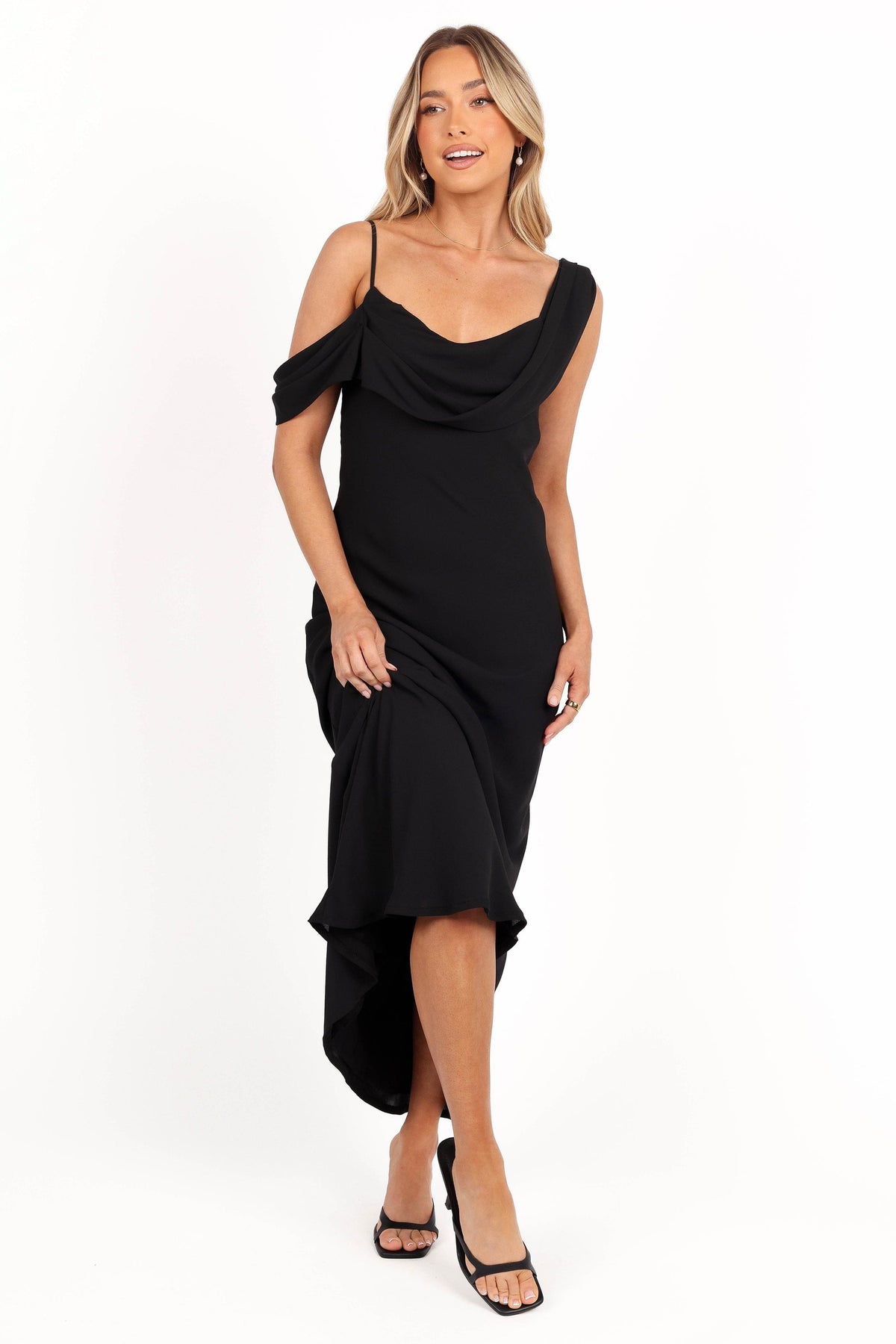 Kamryn Midi Dress in Black – view 3 of 9