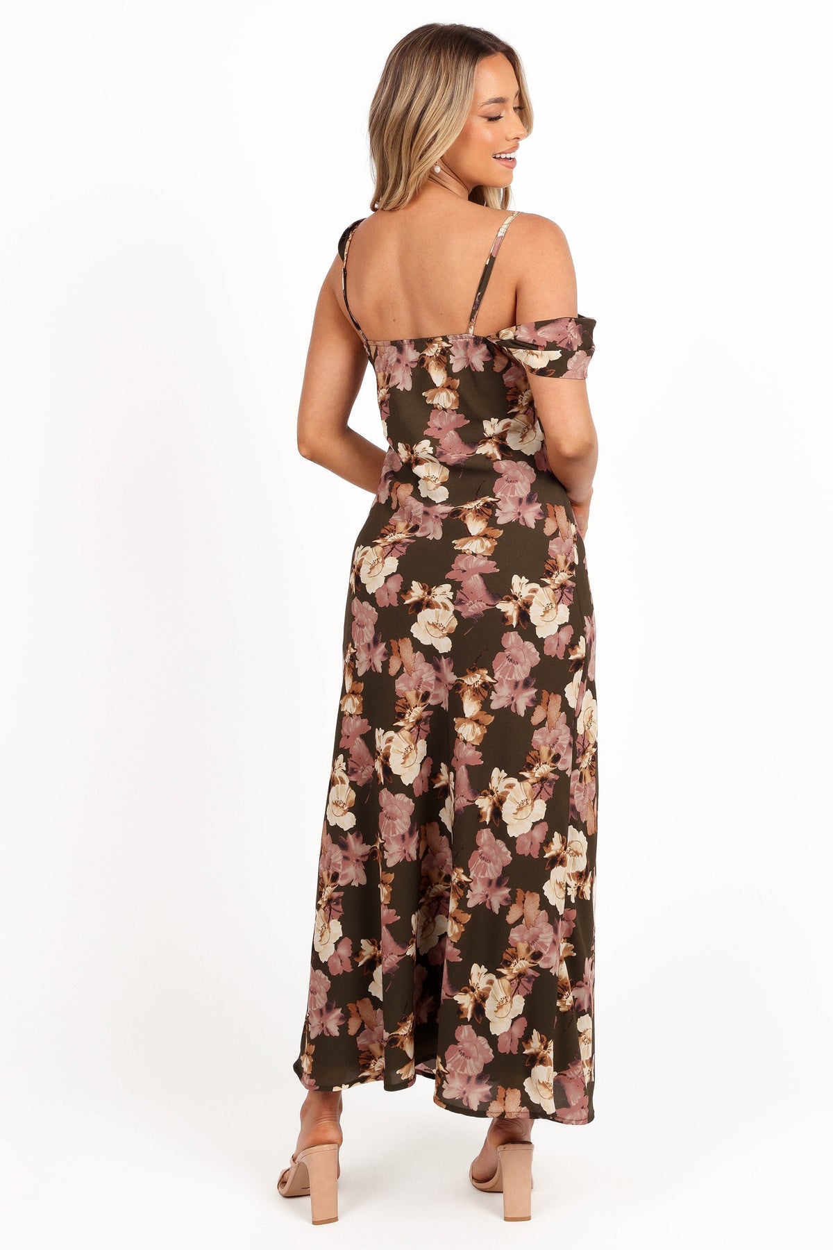 Kamryn Midi Dress in Olive Floral – view 6 of 8