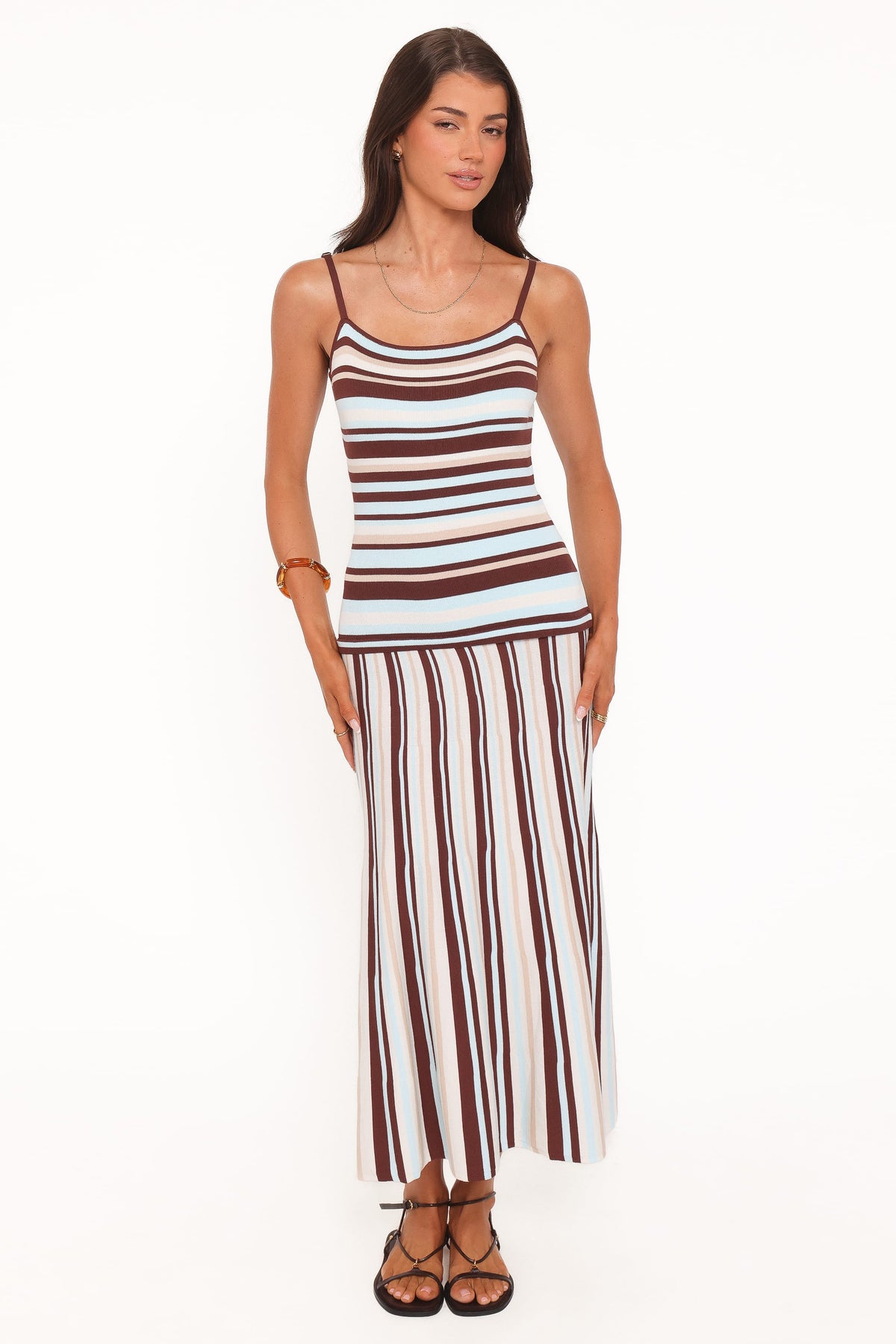 Karlin Maxi Dress in Blue Stripe – view 7 of 9