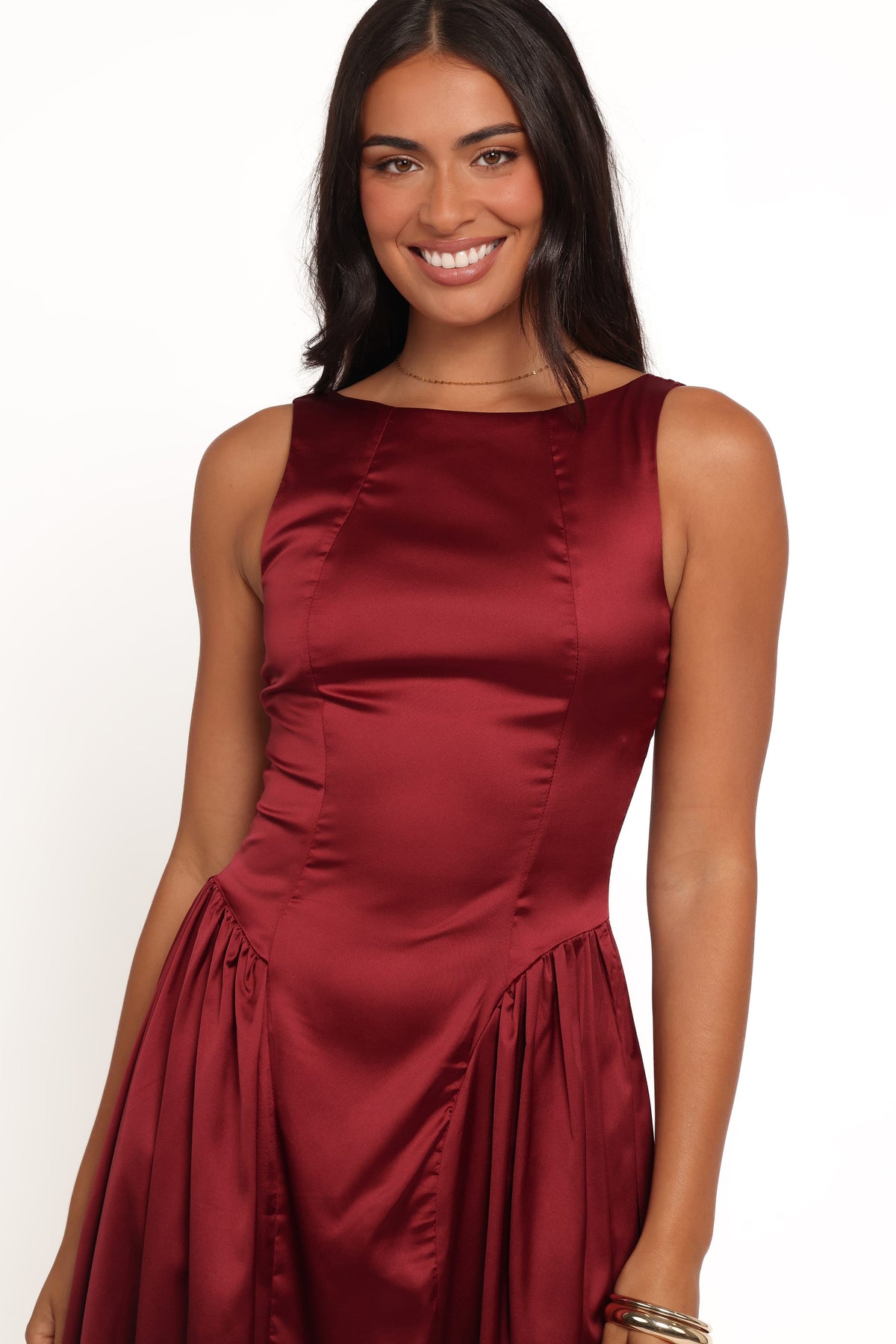 Katelyn Midi Dress in Burgundy – view 2 of 6