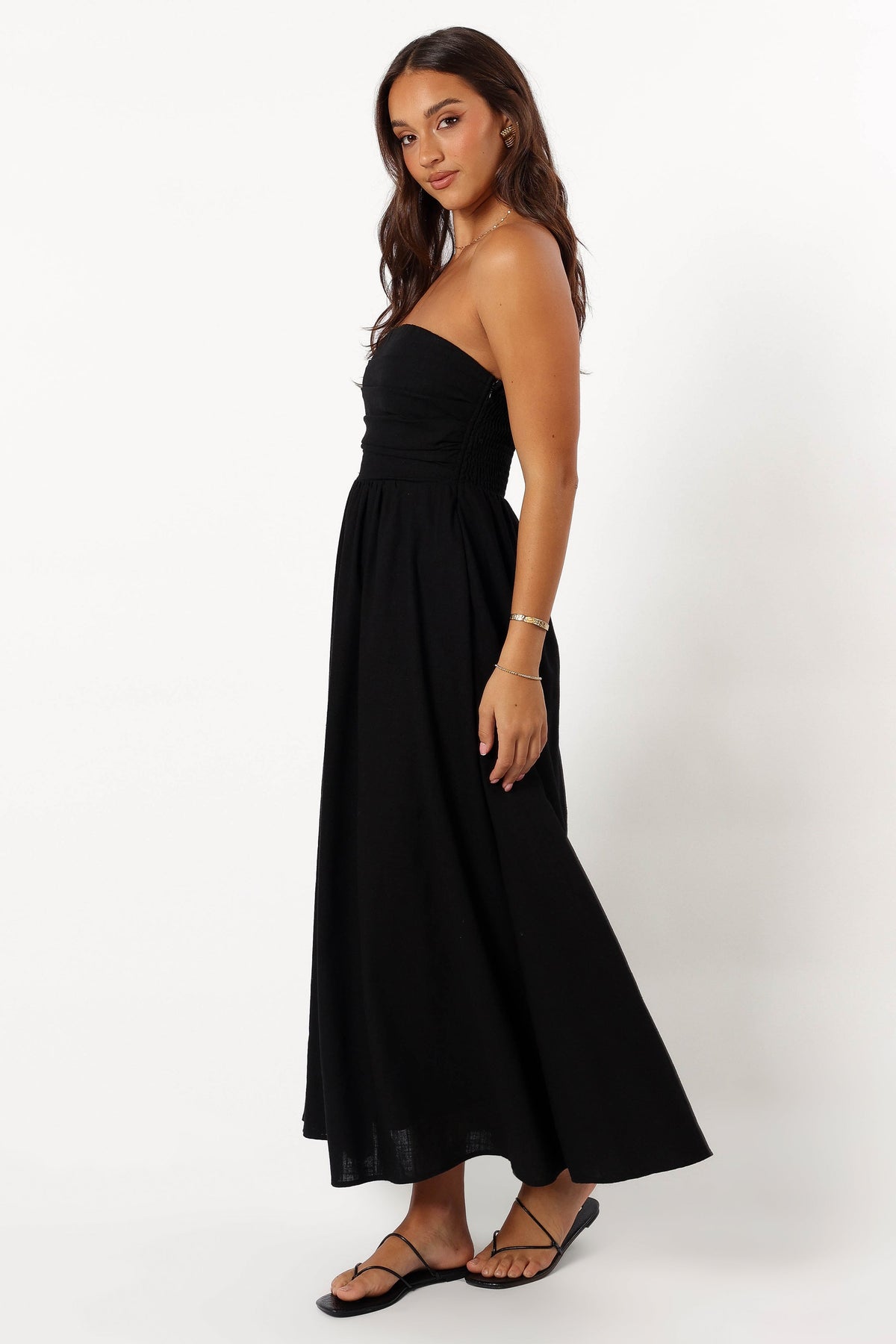 Kayt Strapless Dress in Black – view 3 of 9