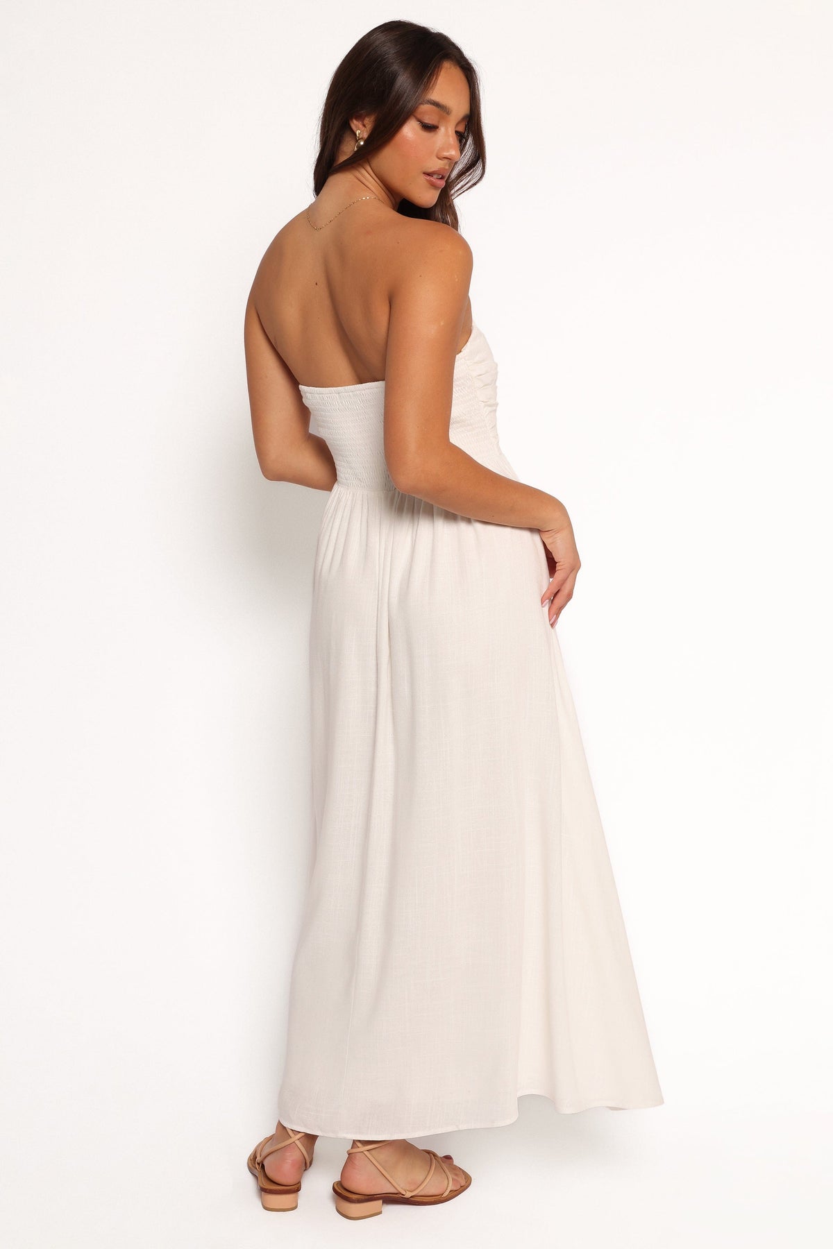 Kayt Strapless Dress in White – view 4 of 7