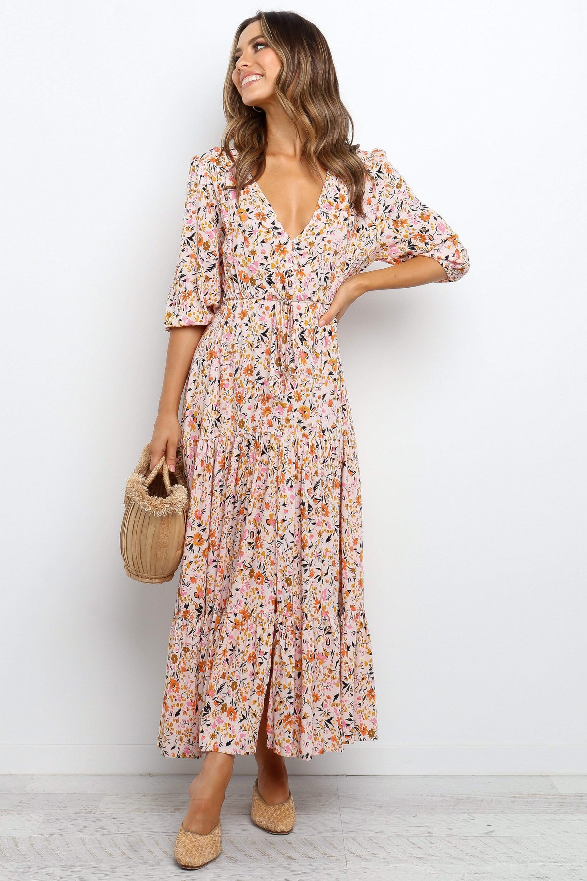 Kelda Dress in Beige – view 1 of 7