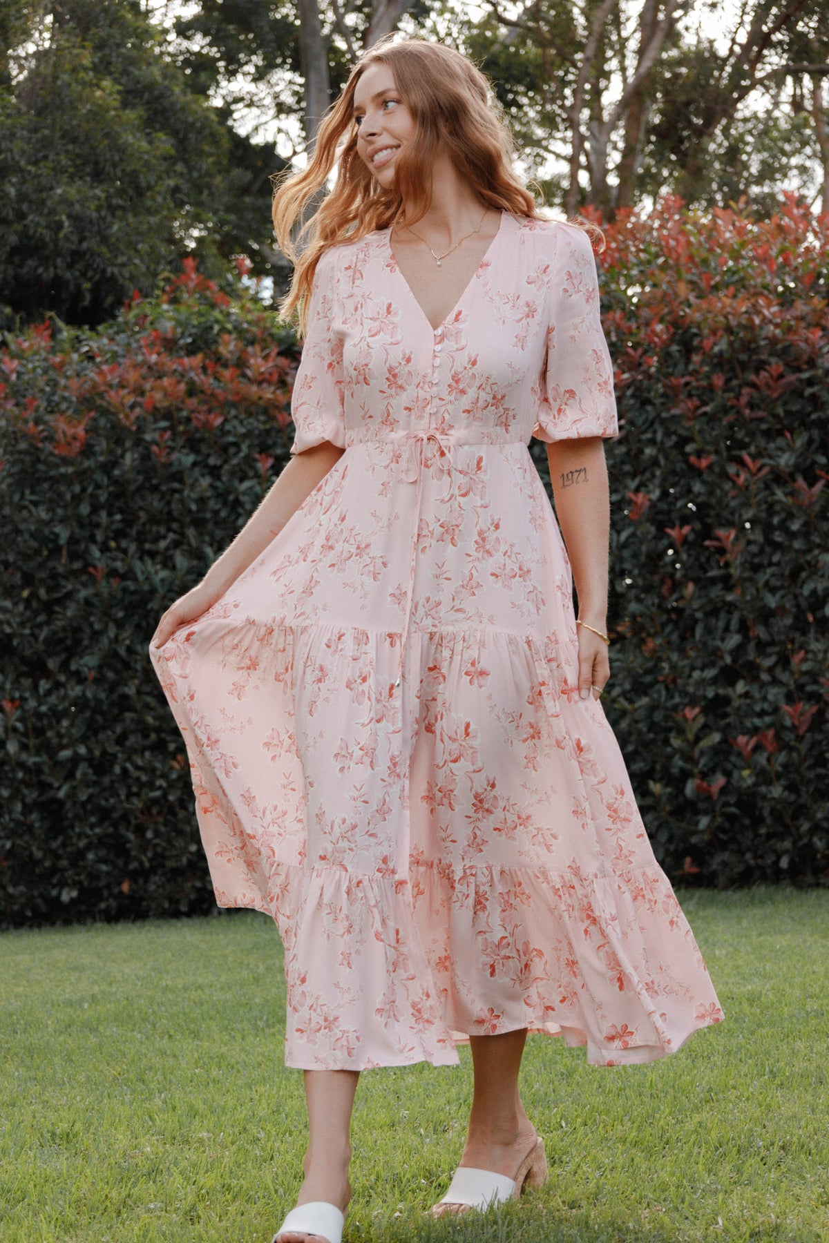 Kelda Dress in Rose Pink Floral – view 1 of 7