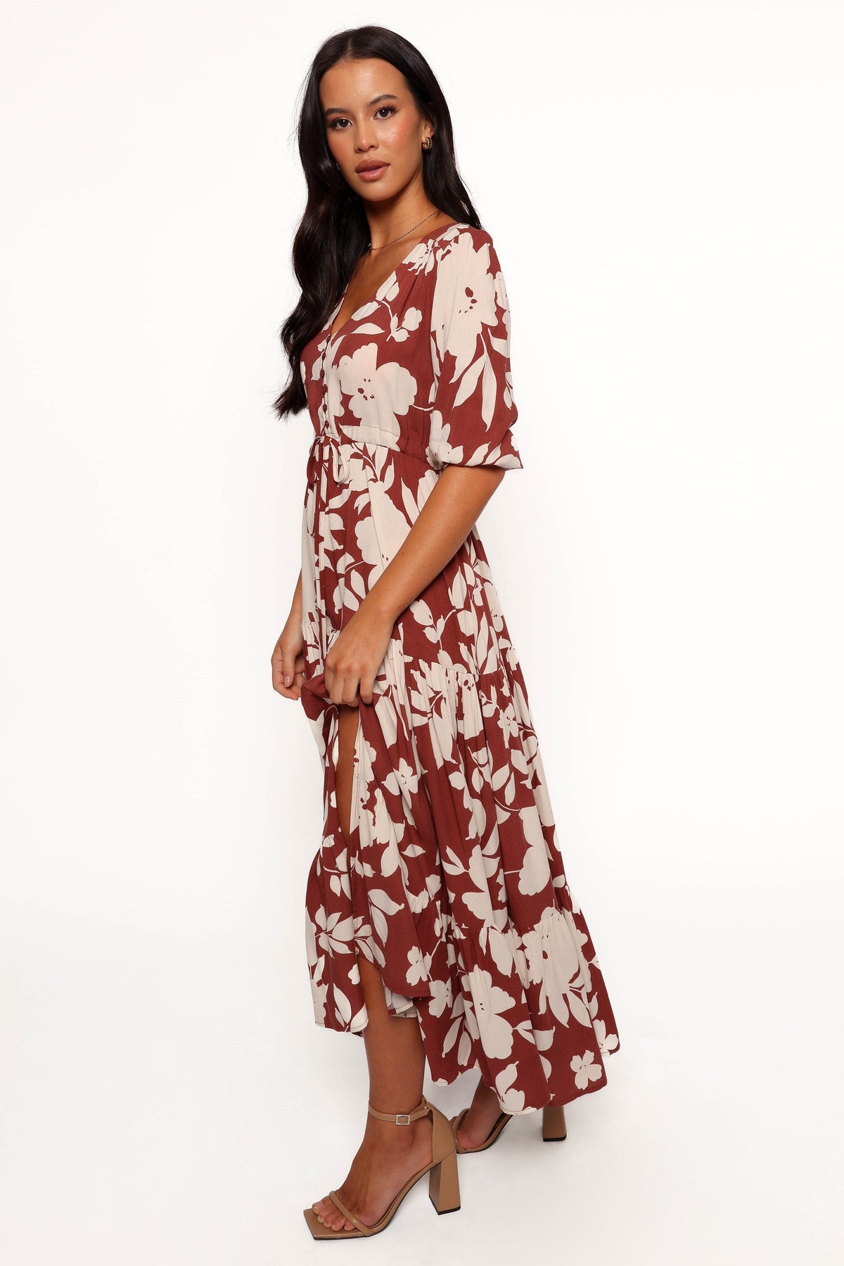 Kelda Dress in Rust Floral – view 3 of 6