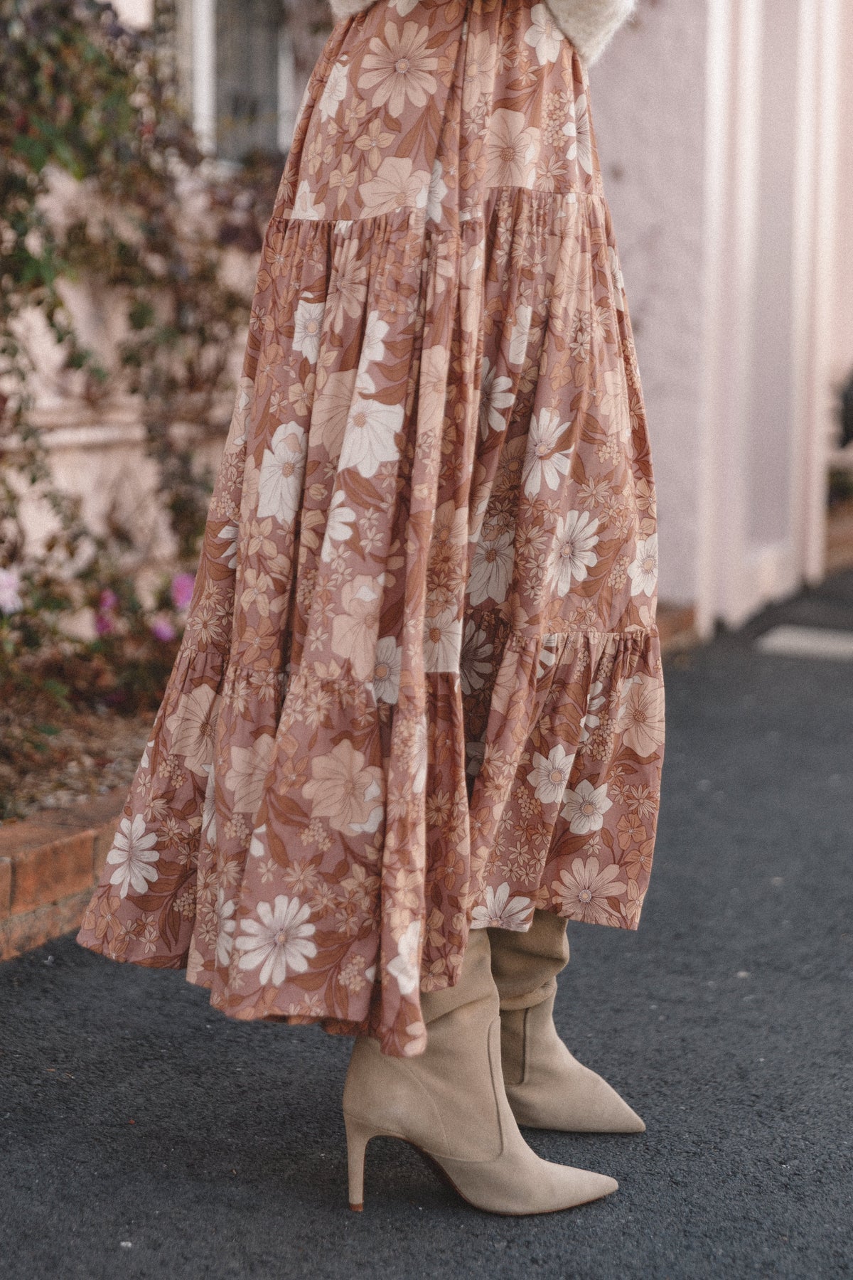 Kelda Dress in Tan Floral – view 2 of 9