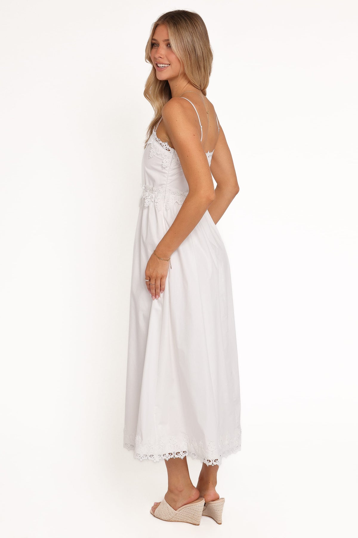 Kiana Midi Dress in White – view 5 of 7