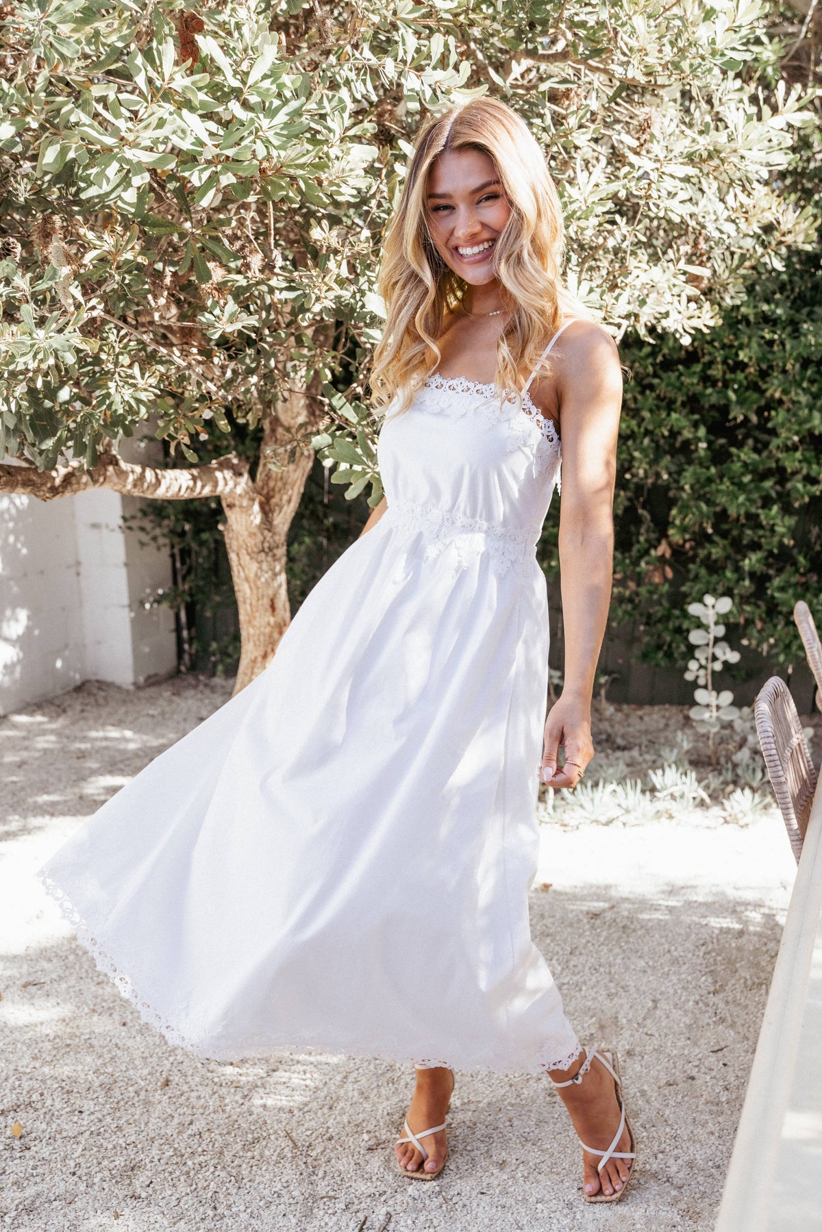 Kiana Midi Dress in White – view 7 of 7