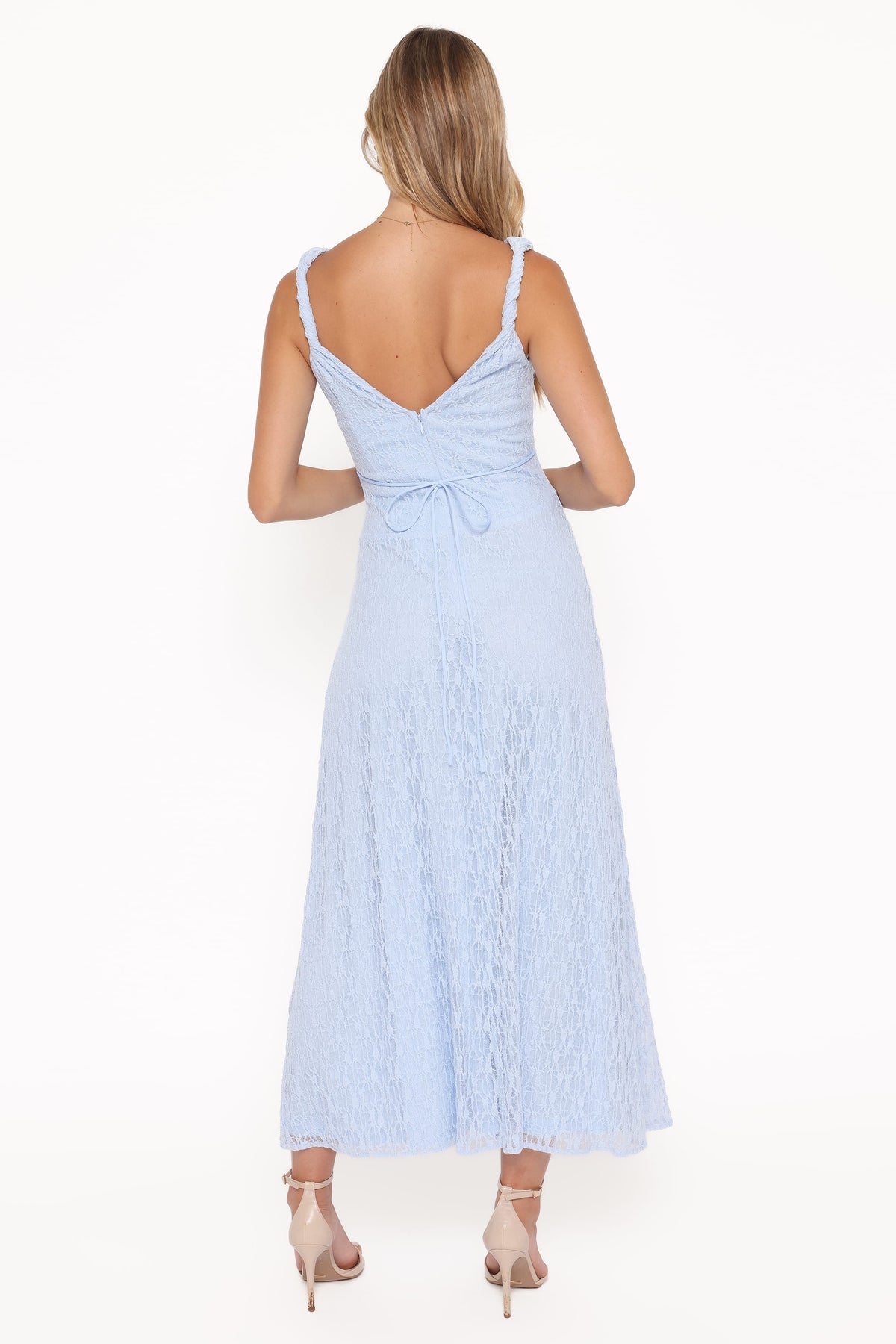 Kirsten Lace Maxi Dress in Cornflower Blue – view 5 of 8