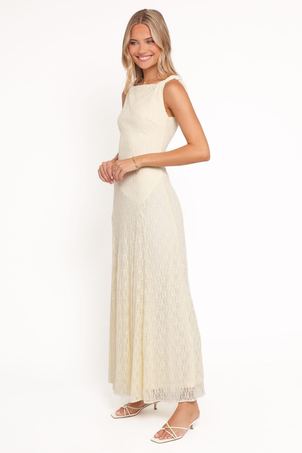 Kirsten Lace Maxi Dress in Yellow – view 3 of 6