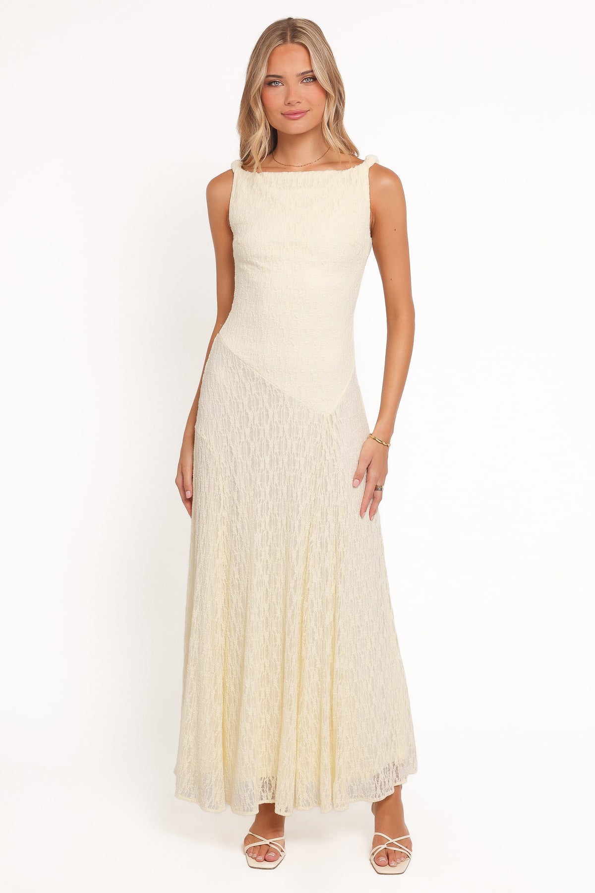 Kirsten Lace Maxi Dress in Yellow – view 1 of 6