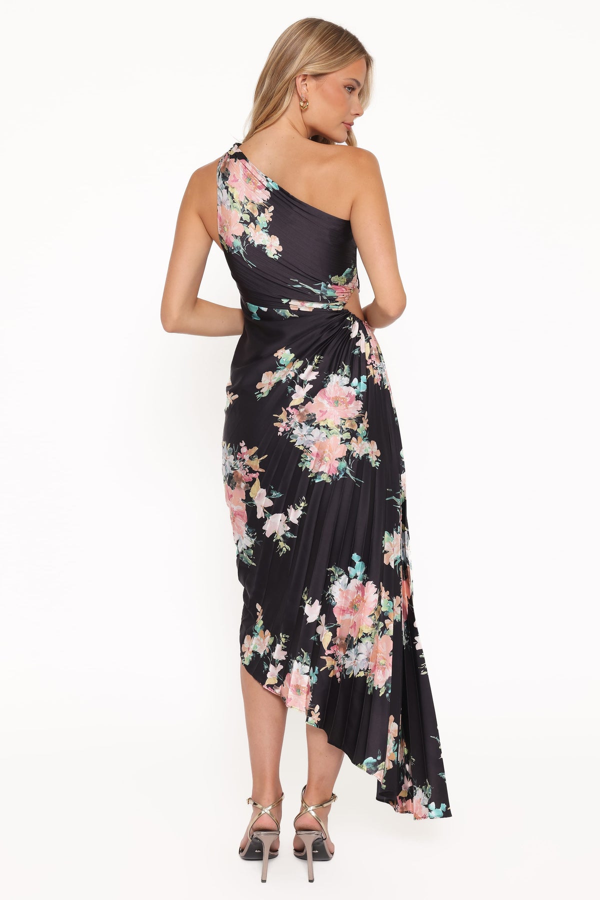 Kleo One Shoulder Maxi Dress in Black Floral – view 5 of 7