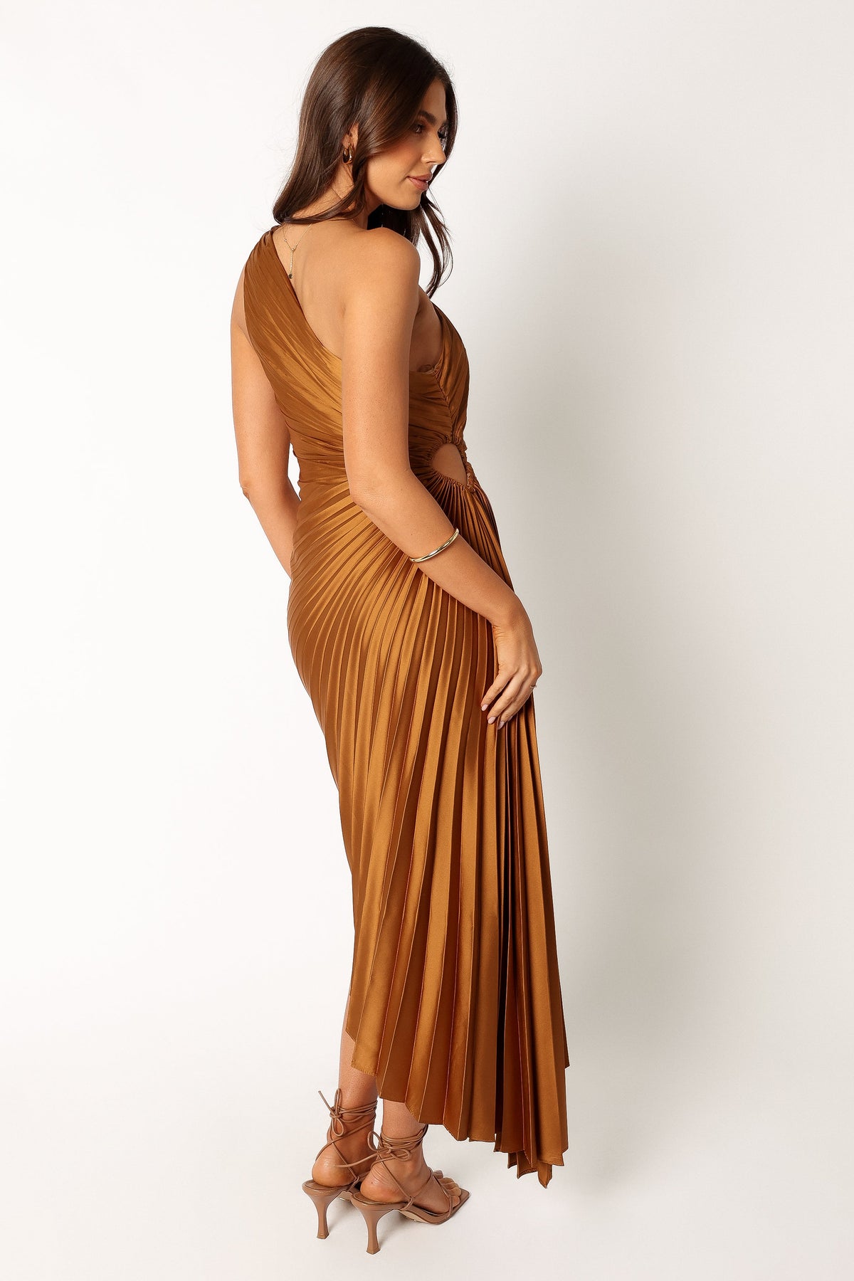 Kleo One Shoulder Maxi Dress in Golden Ochre – view 5 of 11
