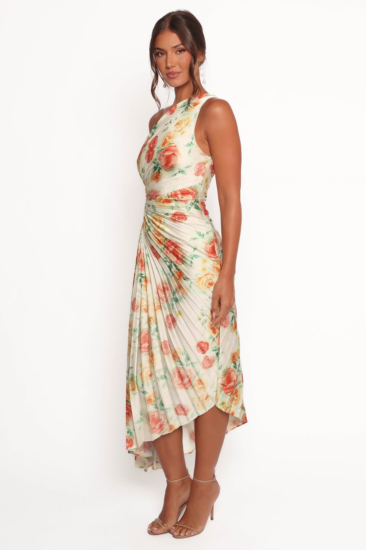 Kleo One Shoulder Maxi Dress in Yellow Floral – view 4 of 9