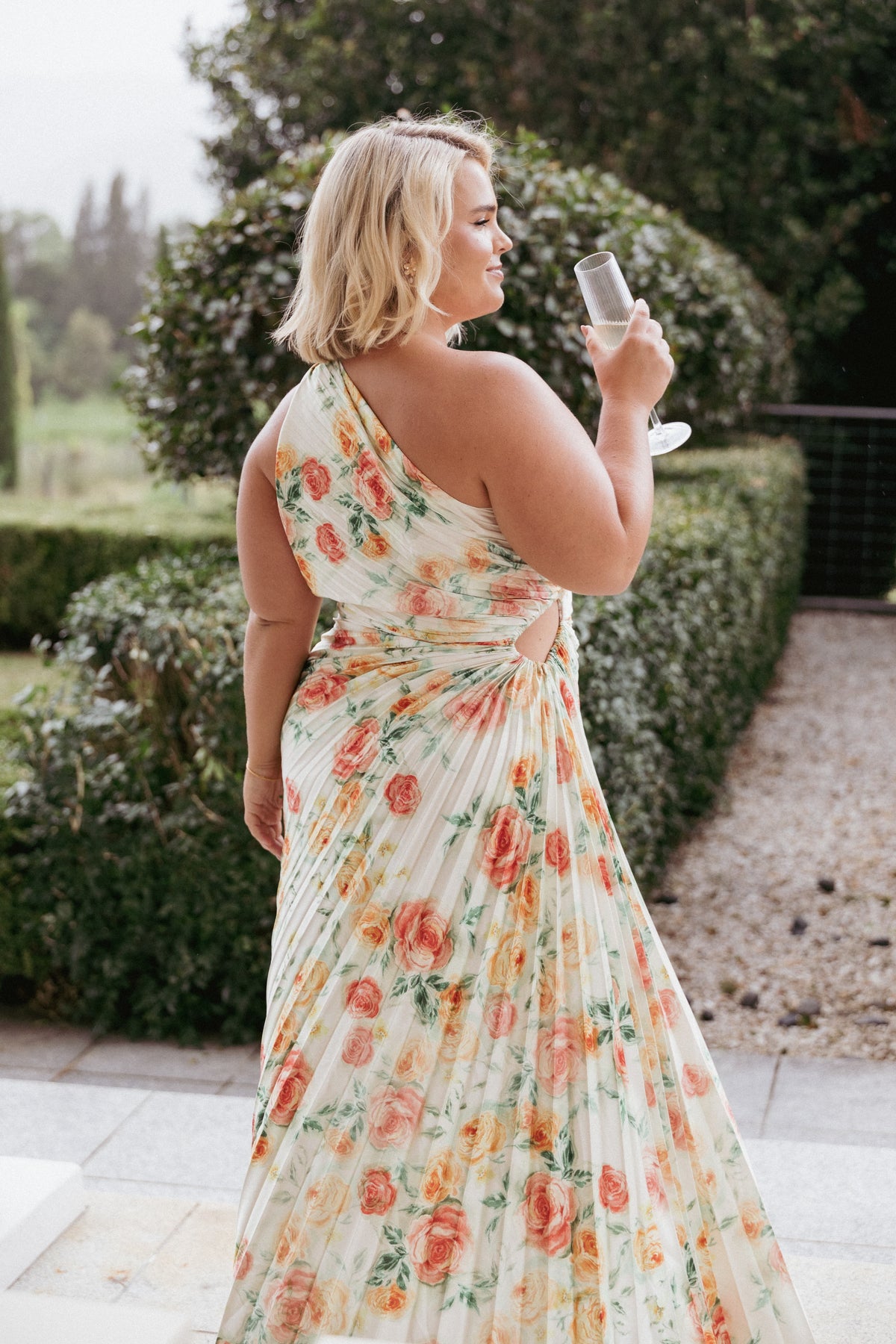 Kleo One Shoulder Maxi Dress in Yellow Floral – view 9 of 9