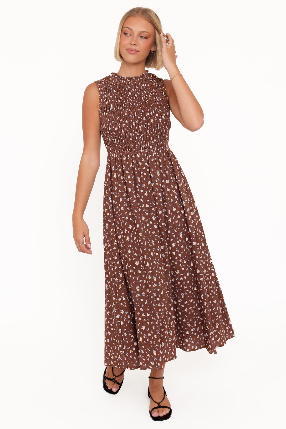 Lanna Maxi Dress in Brown Floral – view 2 of 7