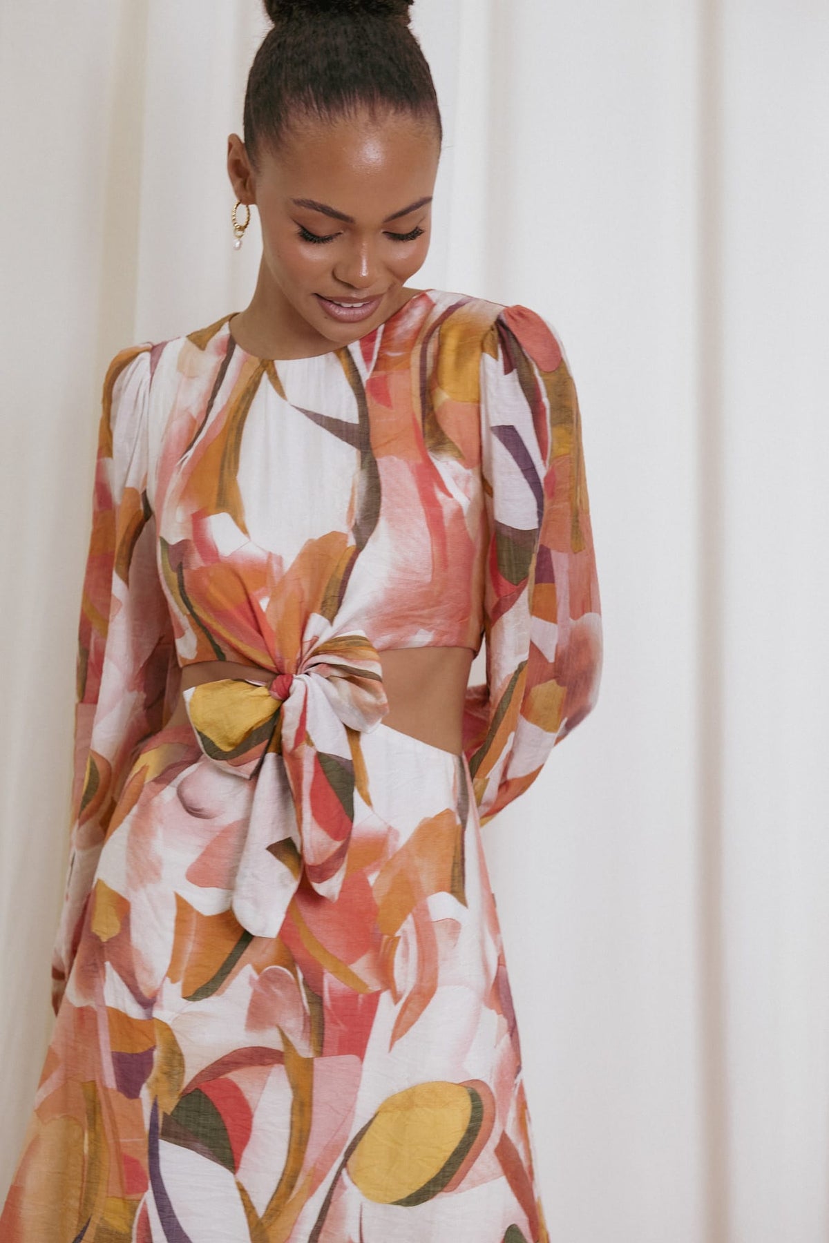 Laquin Long Sleeve Maxi Dress in Pink – view 9 of 9
