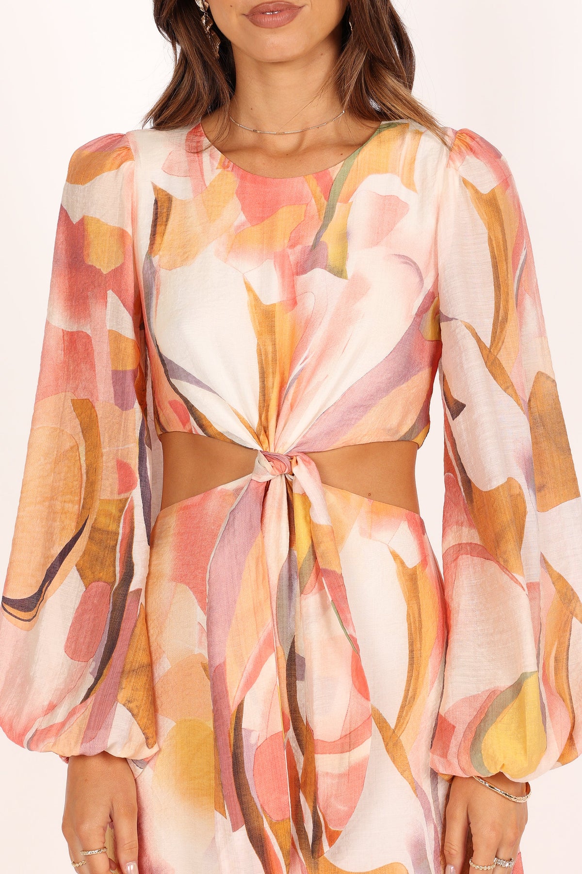 Laquin Long Sleeve Maxi Dress in Pink – view 3 of 9