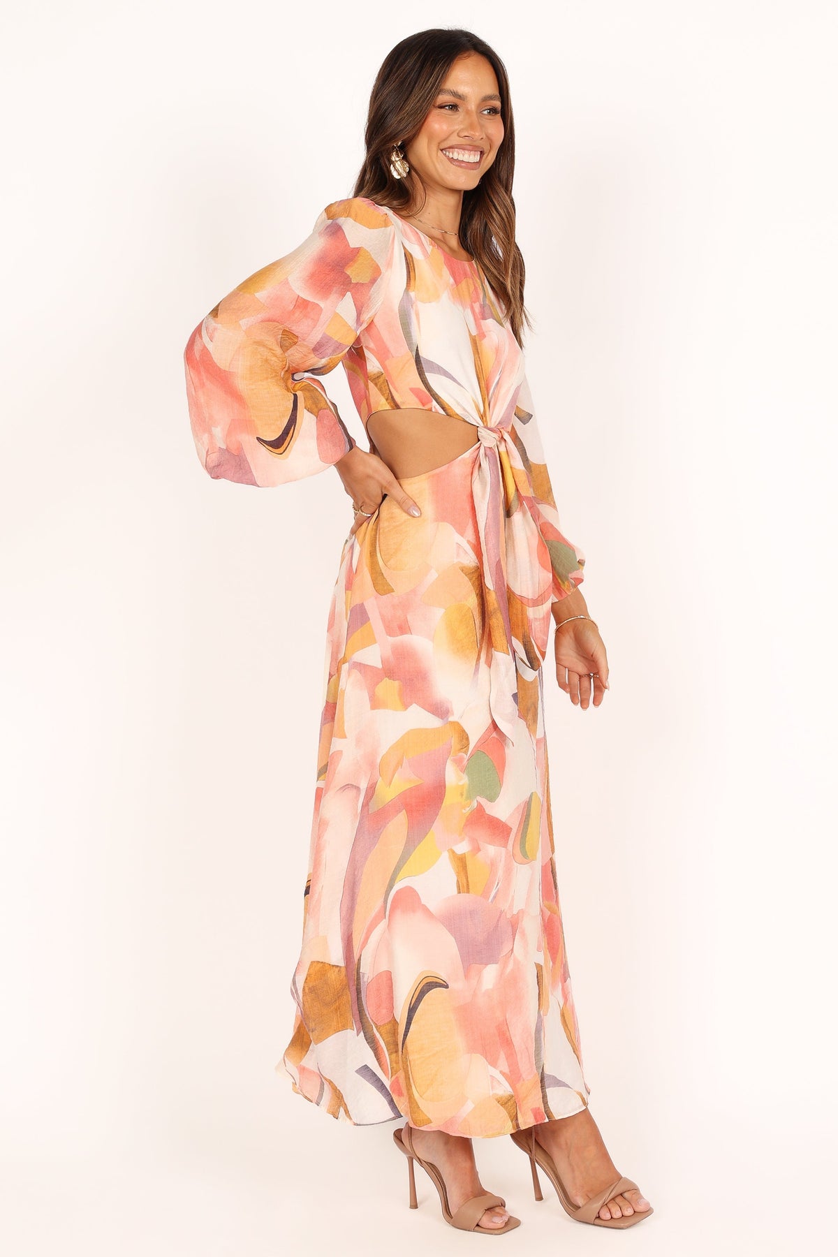 Laquin Long Sleeve Maxi Dress in Pink – view 7 of 9