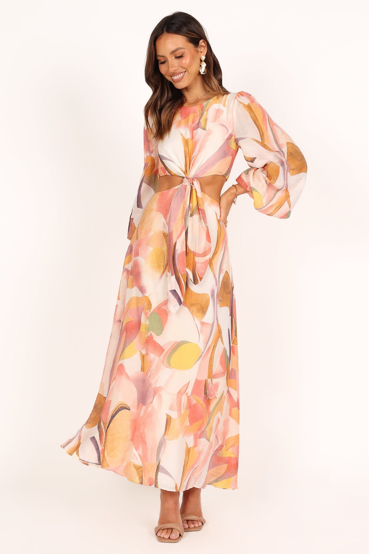 Laquin Long Sleeve Maxi Dress in Pink – view 2 of 9