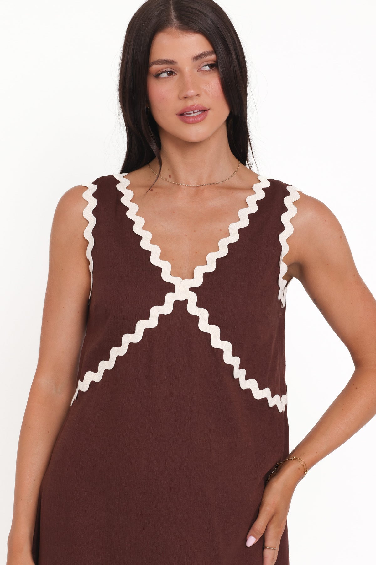 Lark Mini Dress in Brown – view 3 of 6