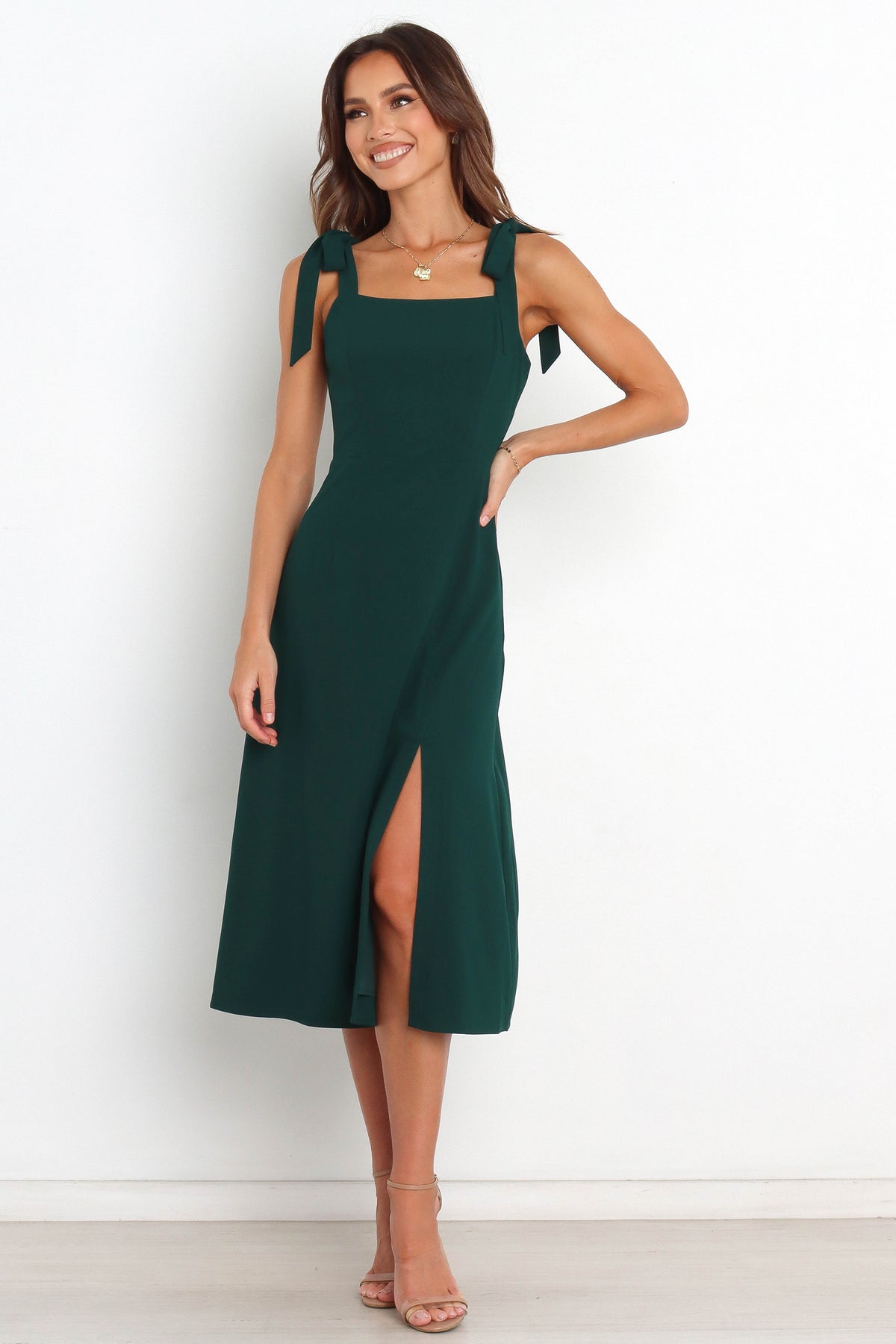 Laurel Dress in Emerald – view 3 of 8