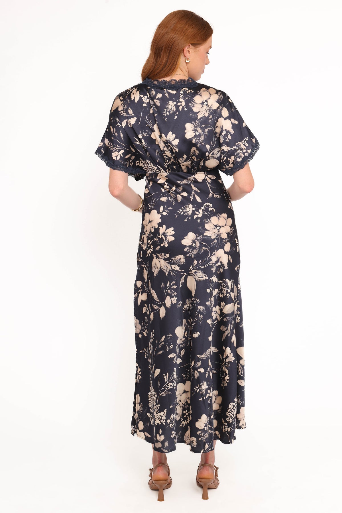 Laurent Midi Dress in Navy Cream Floral – view 4 of 6
