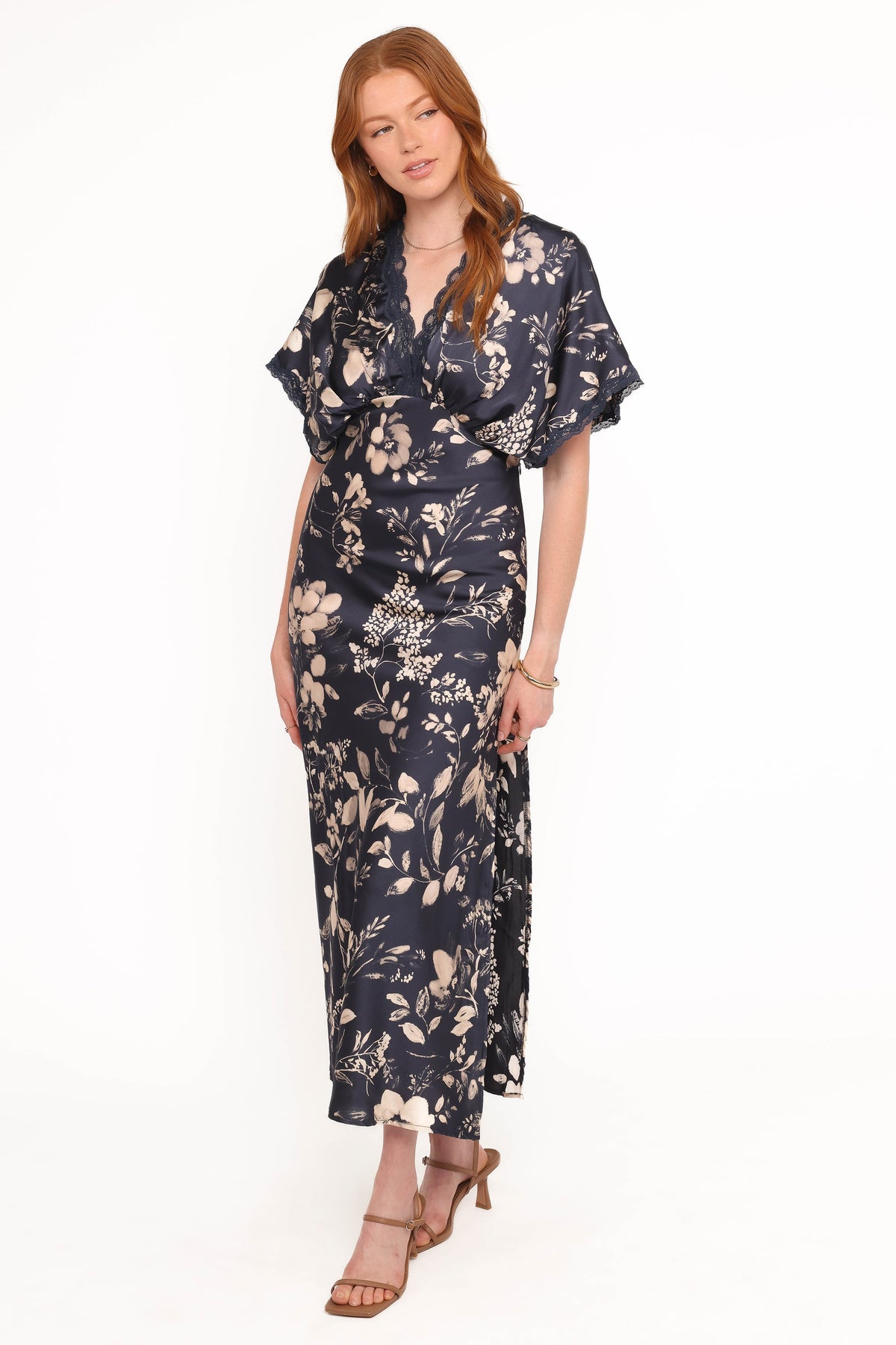Laurent Midi Dress in Navy Cream Floral – view 5 of 6