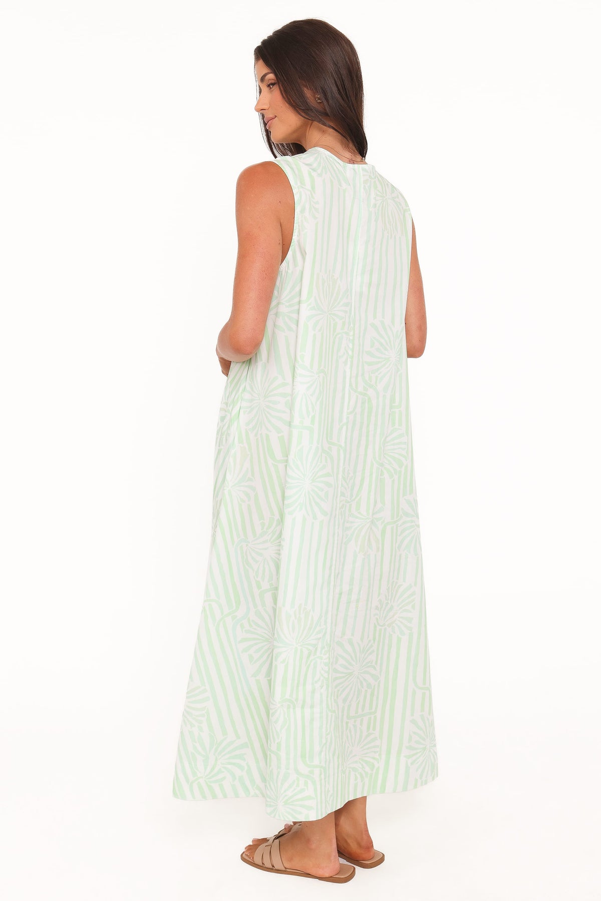 Laurita Maxi Dress in Jade Painted Stripe – view 5 of 8
