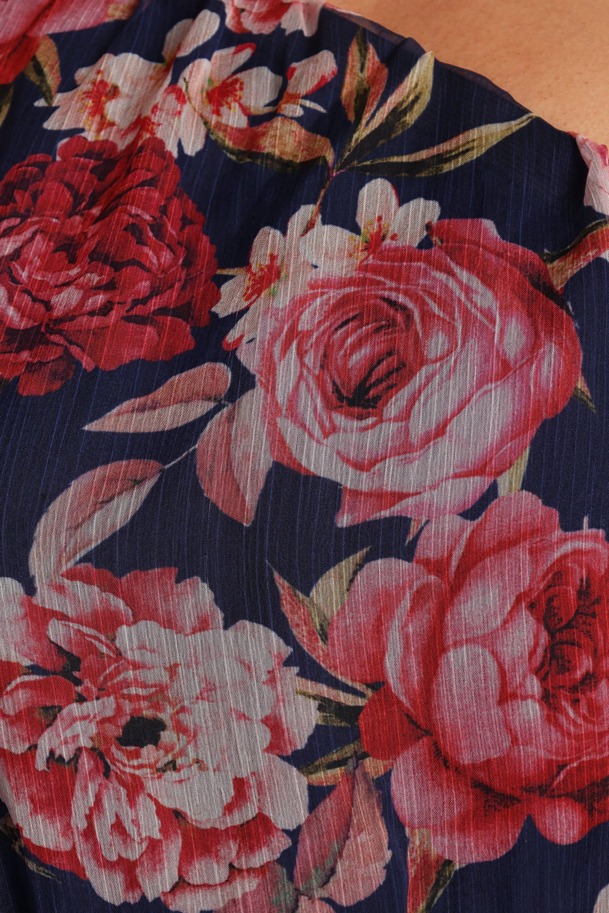 Layley One Shoulder Maxi Dress in Navy Floral – view 8 of 8