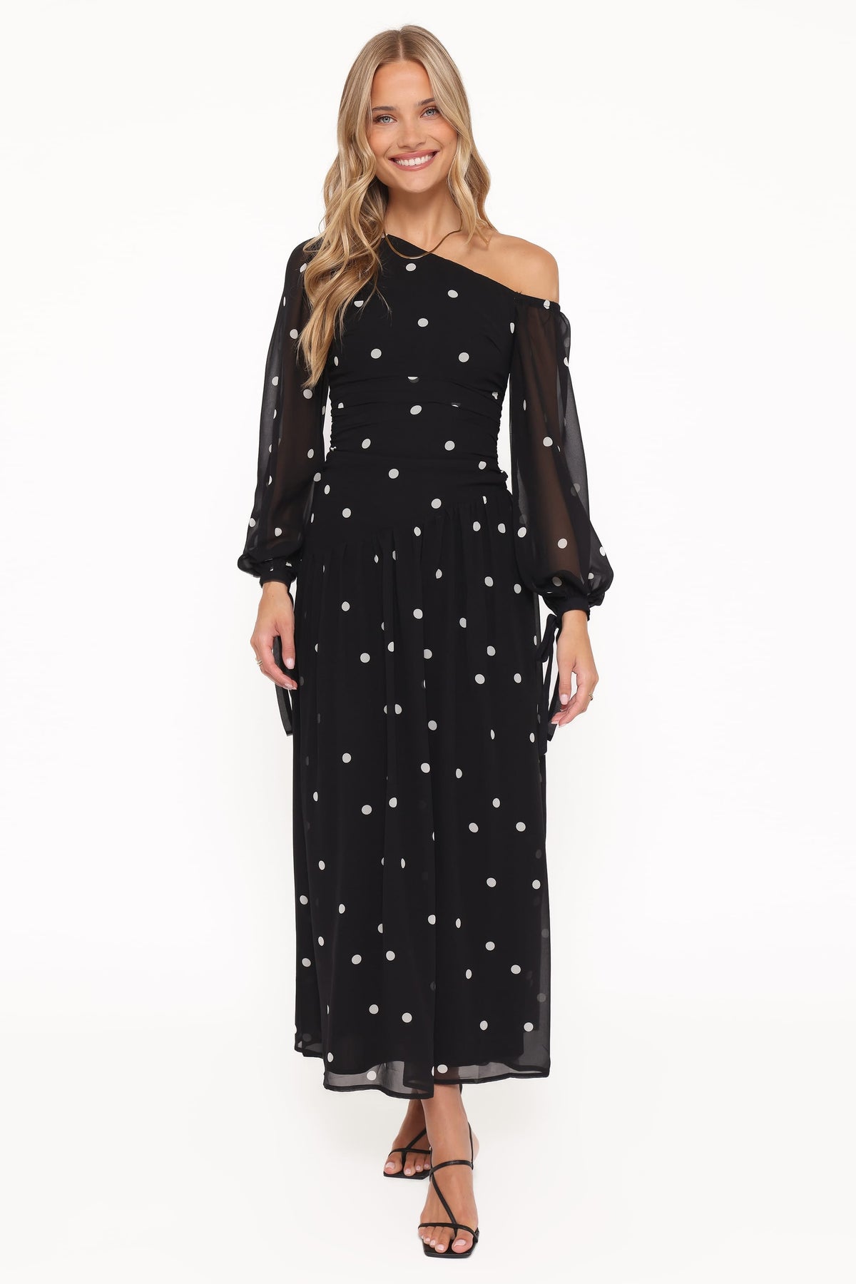 Levine Maxi Dress in Black Polka Dot – view 2 of 7