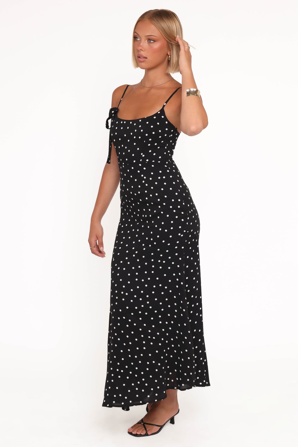 Lexia Midi Dress in Black Polka Dot – view 3 of 6