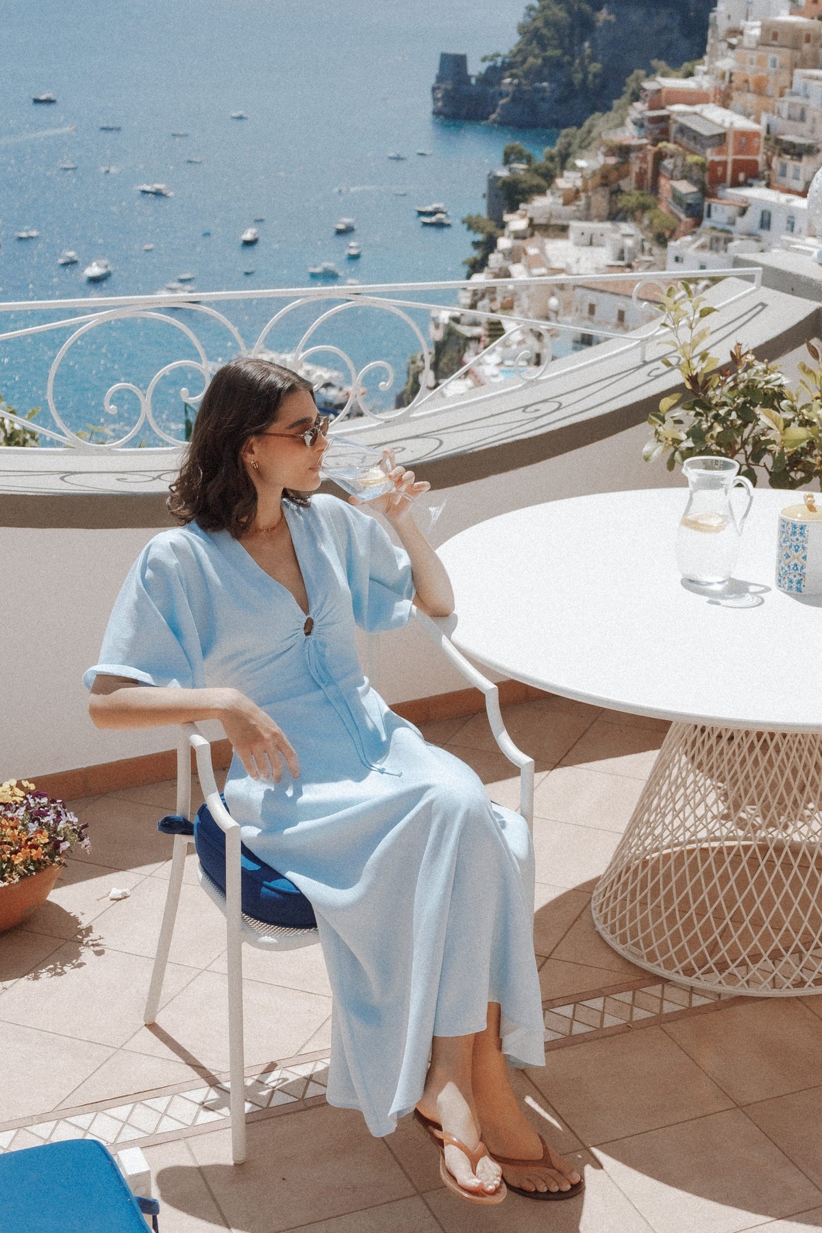 Liberty Midi Dress in Light Blue – view 1 of 8