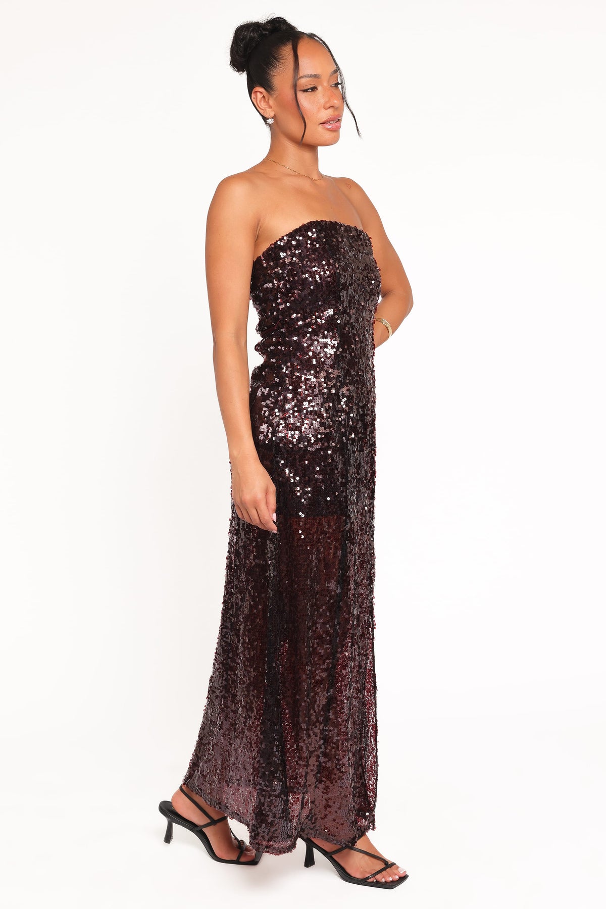 Liliane Maxi Dress in Cherry Sequin – view 4 of 7