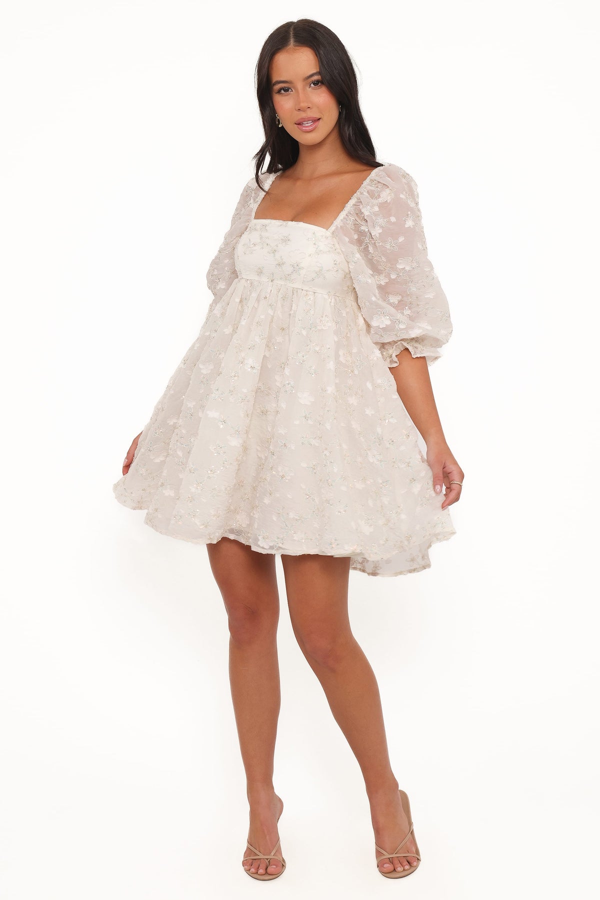 Lillan Mini Dress in Ivory Sequin – view 5 of 6