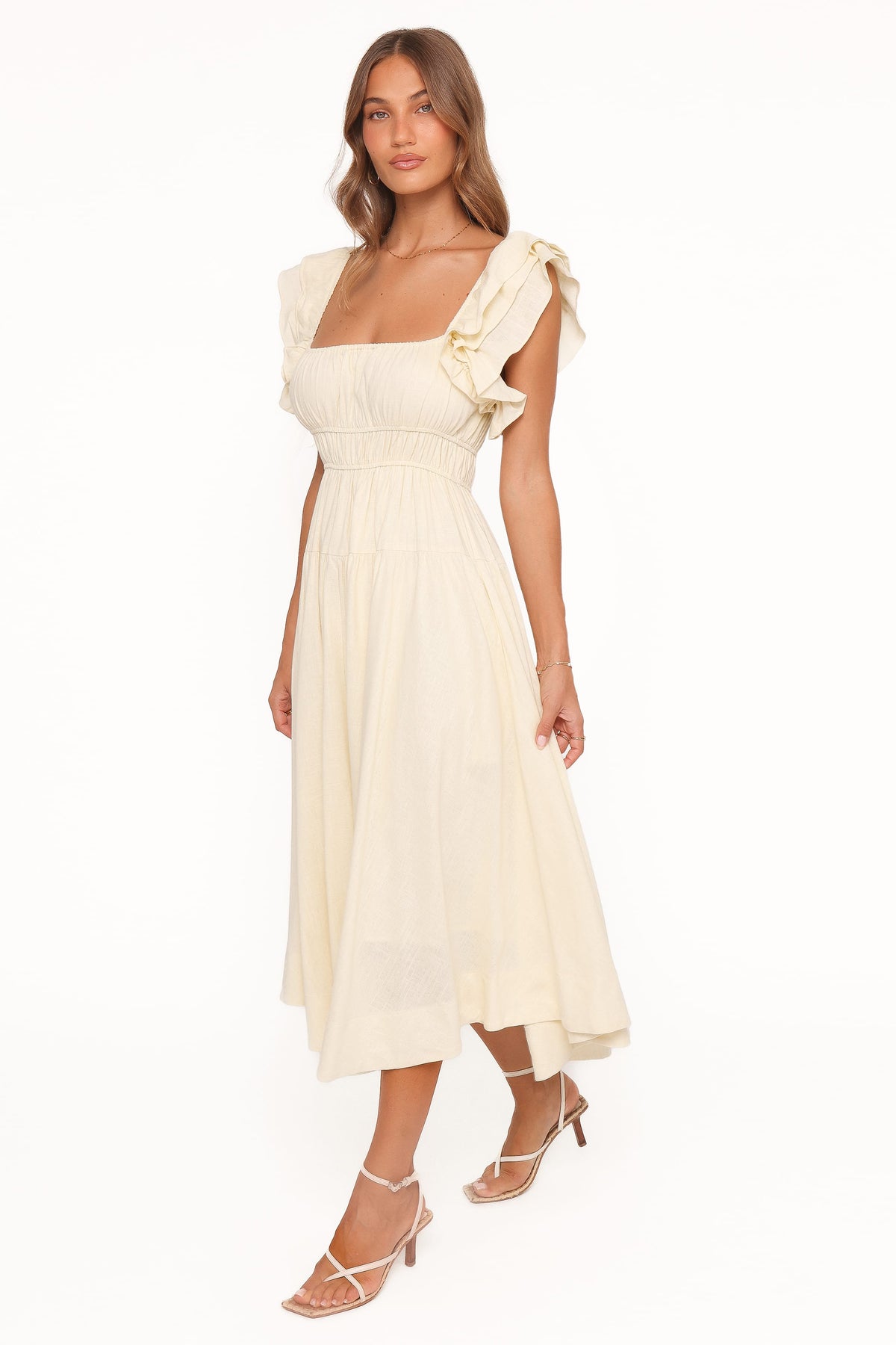 Linda Midi Dress in Butter Yellow – view 4 of 8