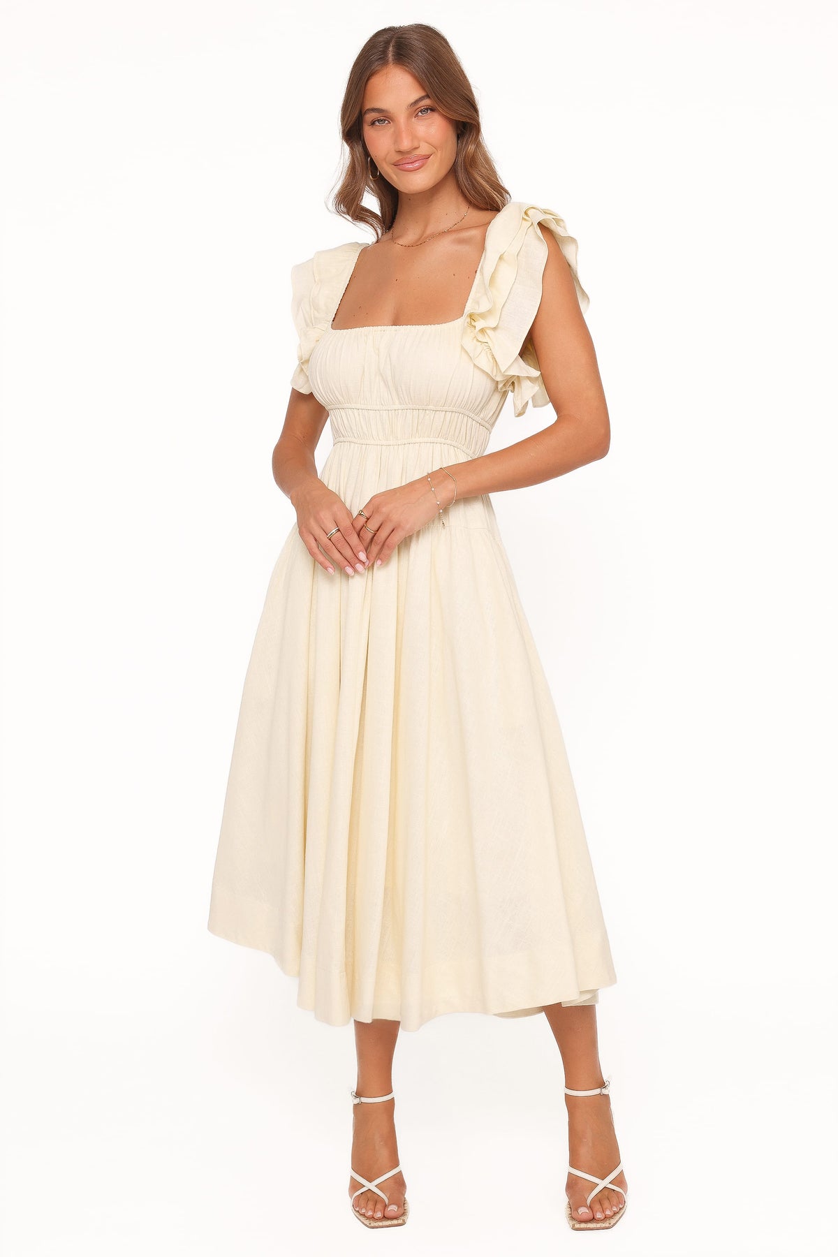 Linda Midi Dress in Butter Yellow – view 6 of 8