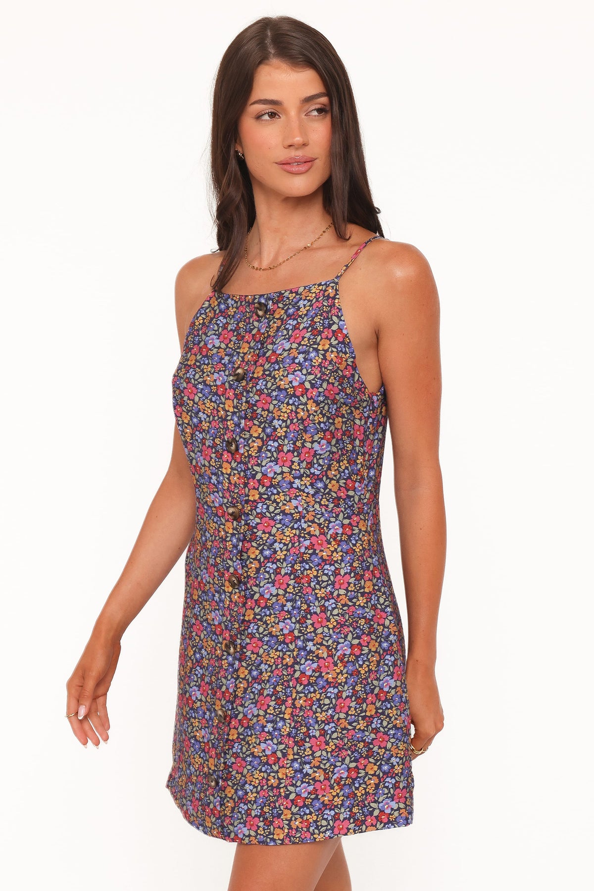 Lindsay Mini Dress in Blue Denim Ditsy – view 3 of 7