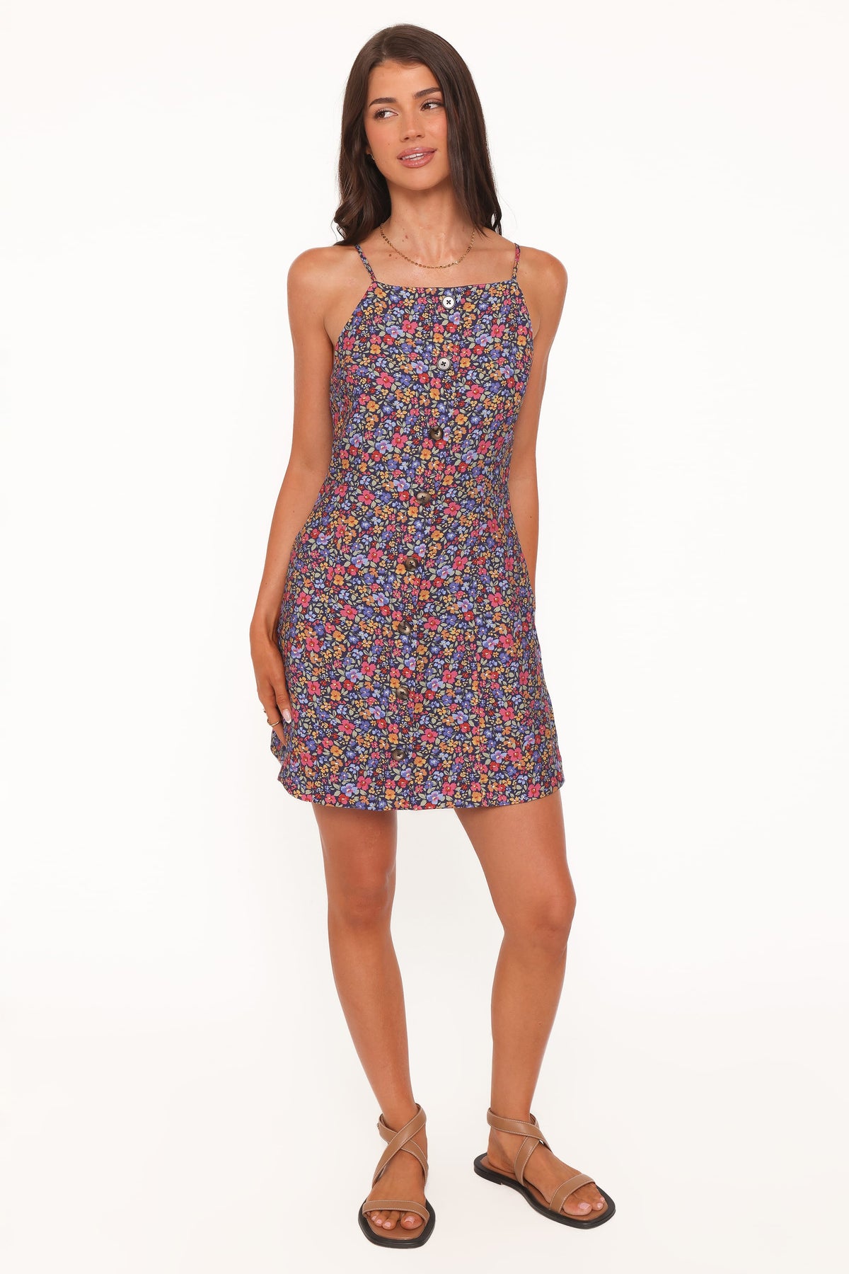 Lindsay Mini Dress in Blue Denim Ditsy – view 6 of 7