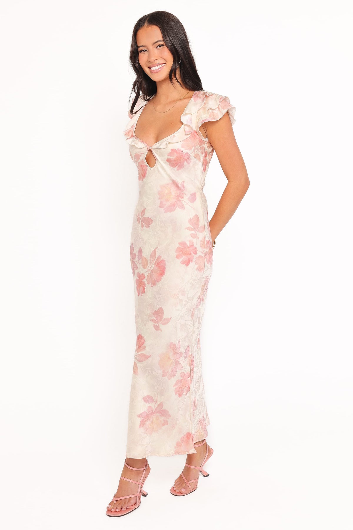 Liona Midi Dress in Cream Floral – view 4 of 7